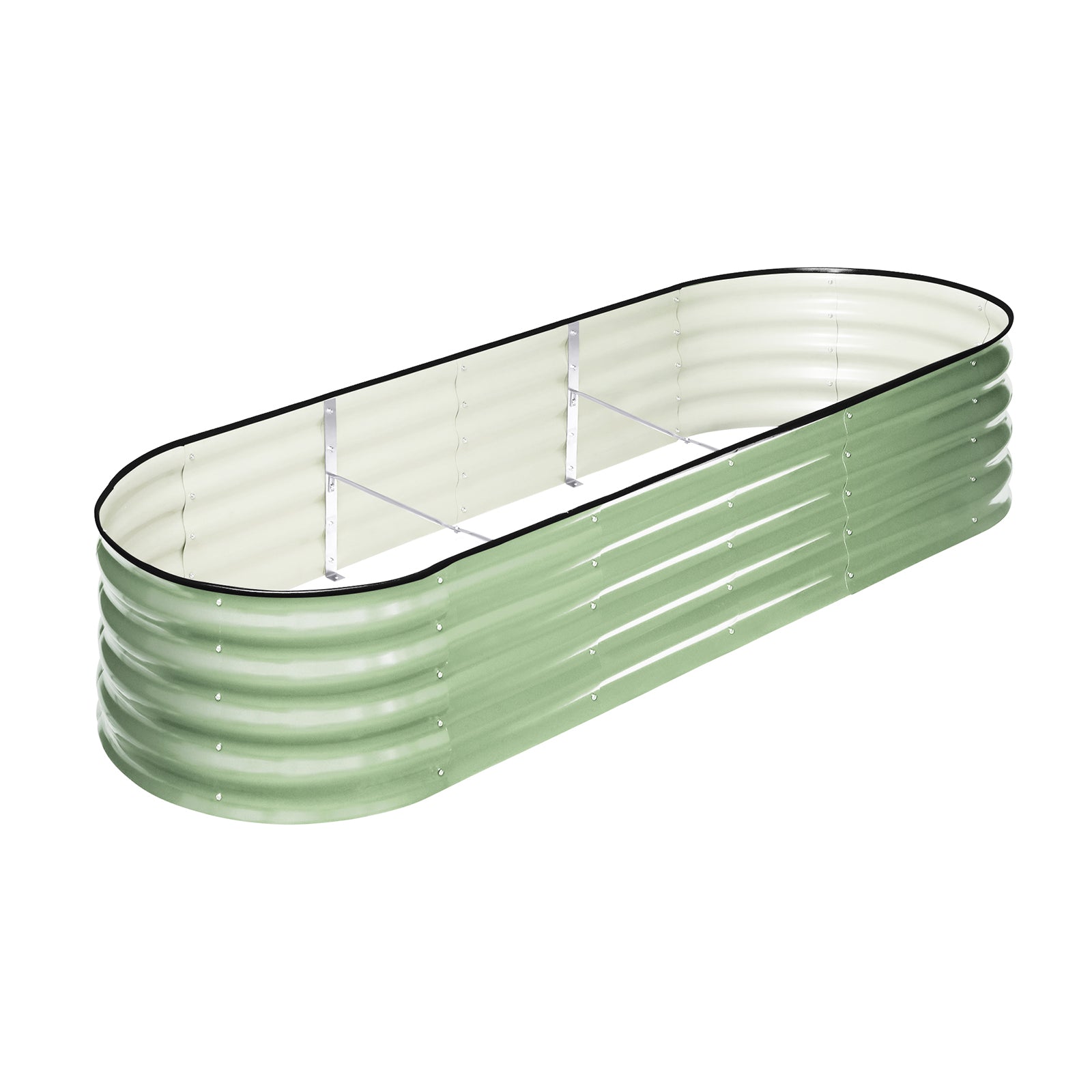 Livsip 2x Garden Bed 240x80x42cm Planter Box Raised Container Galvanised Green - Sunyee