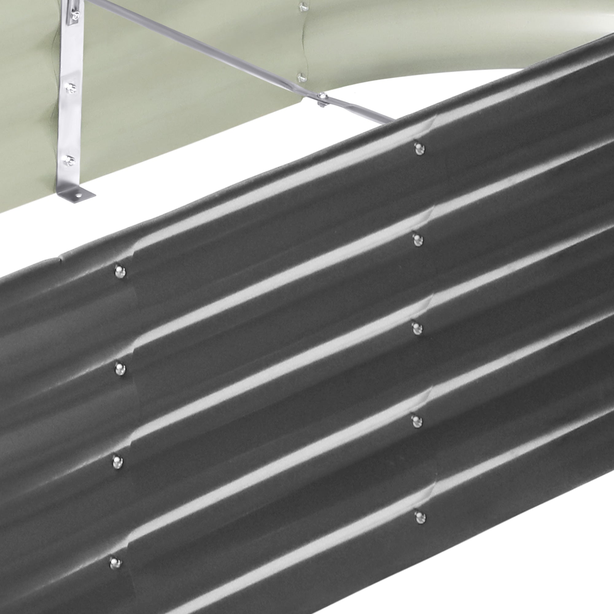 Livsip Galvanised Raised Garden Bed Steel Vegetable Planter 240X80X42CM - Sunyee