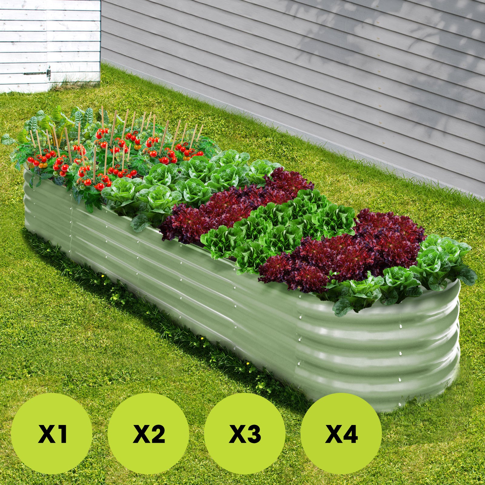 Livsip Garden Bed 320x80x42cm Planter Box Raised Container Green - Sunyee