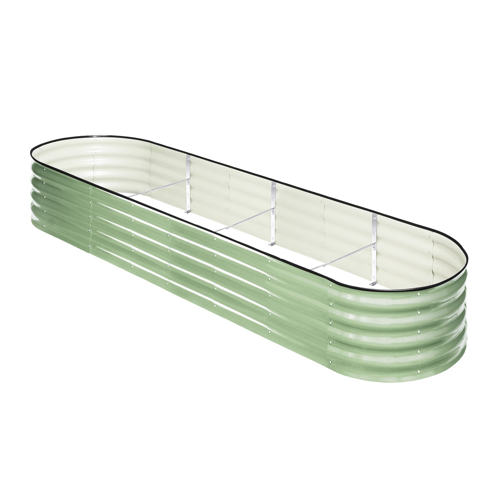 Livsip Garden Bed 320x80x42cm Planter Box Raised Container Galvanised Green - Sunyee