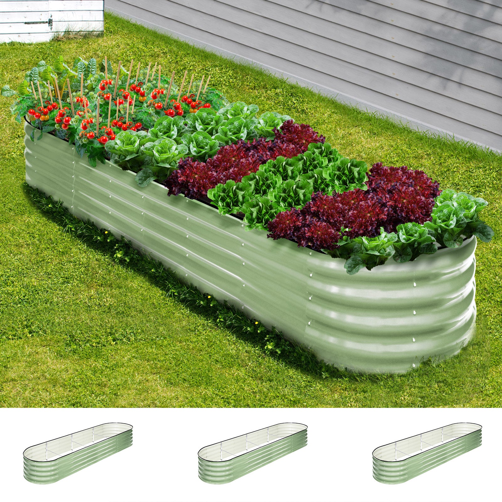 Livsip Garden Bed 320x80x42cm Planter Box Raised Container Green - Sunyee