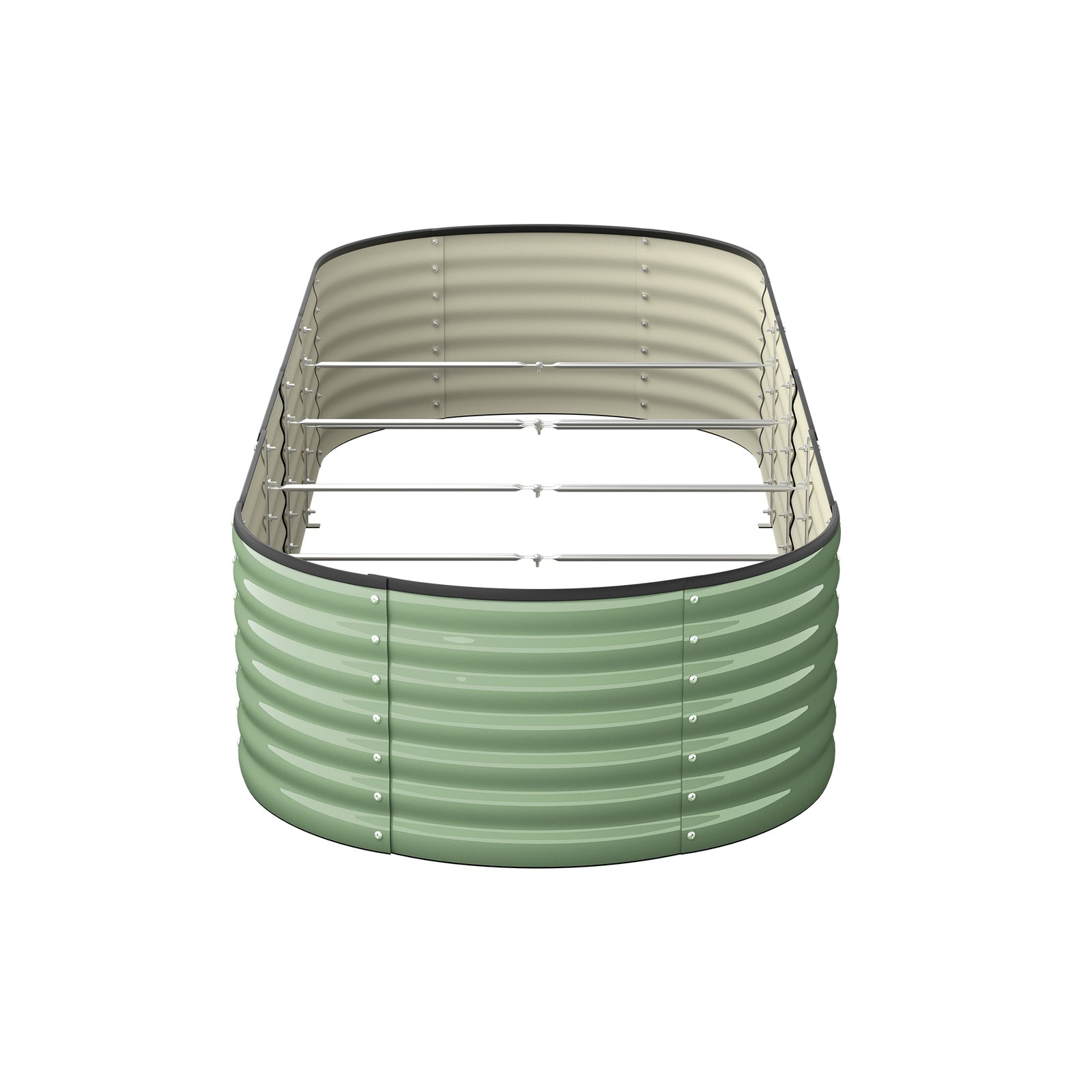 Livsip Garden Bed 240x80x56cm Planter Box Raised Container Galvanised Green - Sunyee