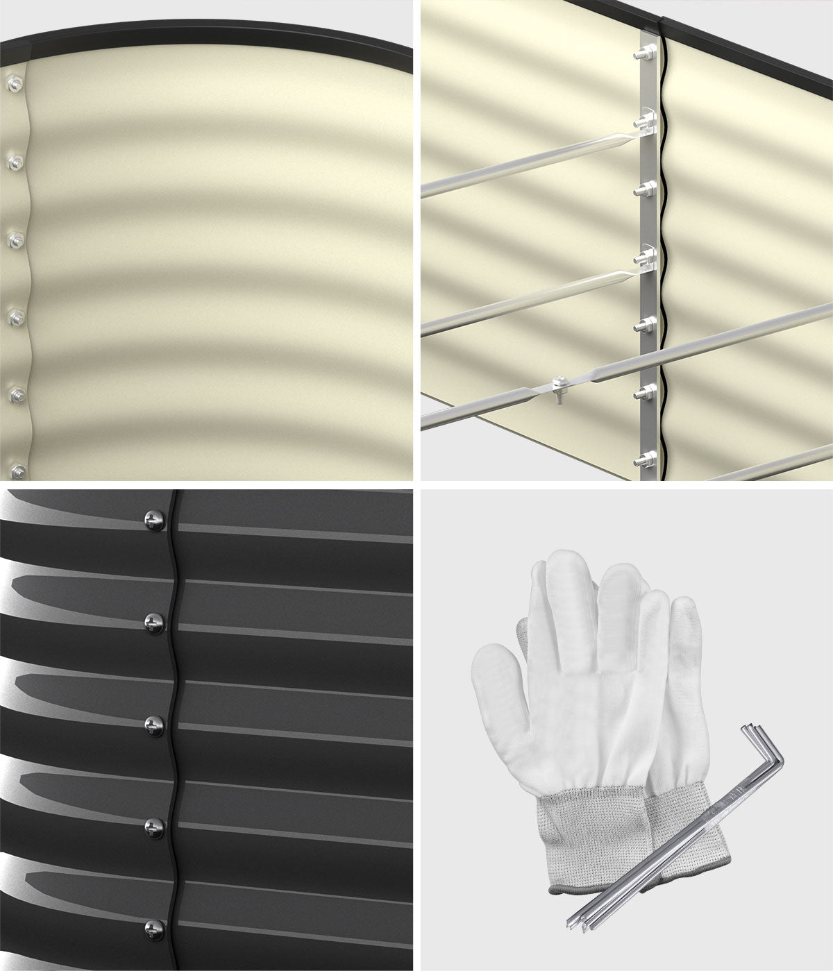 Livsip x2 Raised Garden Bed Kit Planter Oval Galvanised Steel 240cmX80cmX56cm - Sunyee