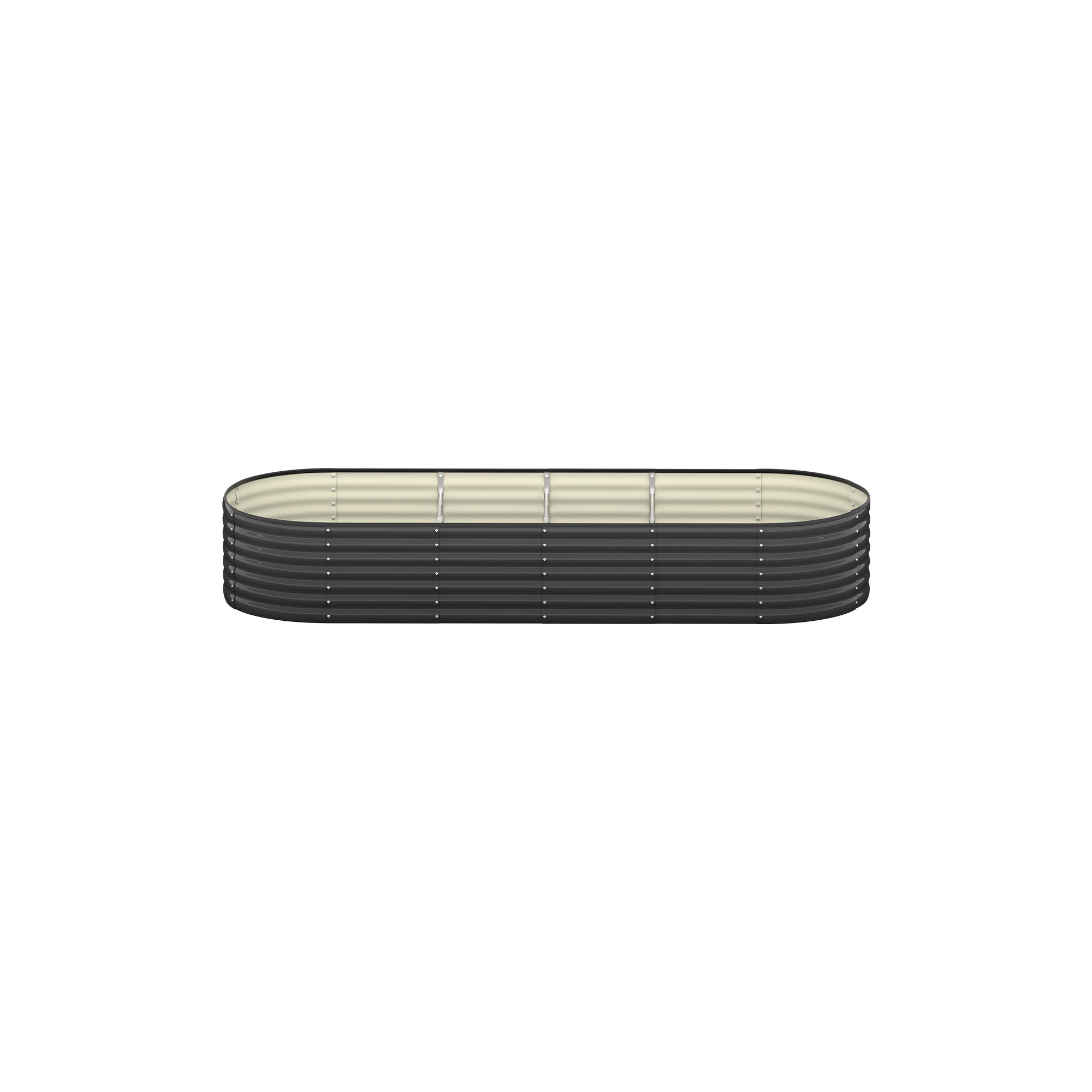 Livsip x4 Raised Garden Bed Kit Planter Oval Galvanised Steel 240cmX80cmX56cm - Sunyee
