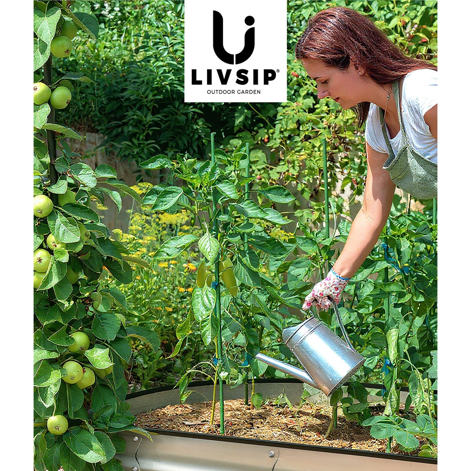 Livsip Garden Bed Oval Galvanised Steel Raised Container 240x80x56cm Silver - Sunyee