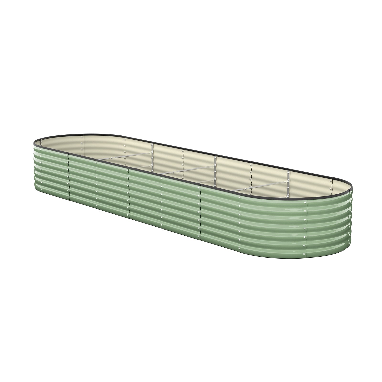 Livsip Garden Bed 320x80x56cm Planter Box Raised Container Galvanised Green - Sunyee