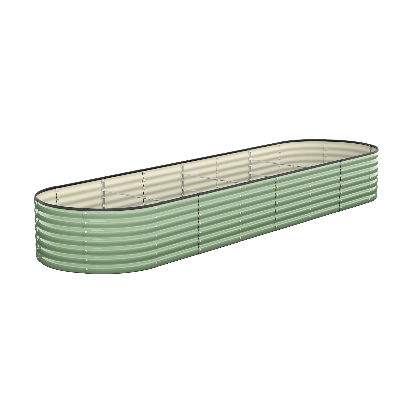 Livsip Garden Bed 320x80x56cm Planter Box Raised Container Galvanised Green - Sunyee