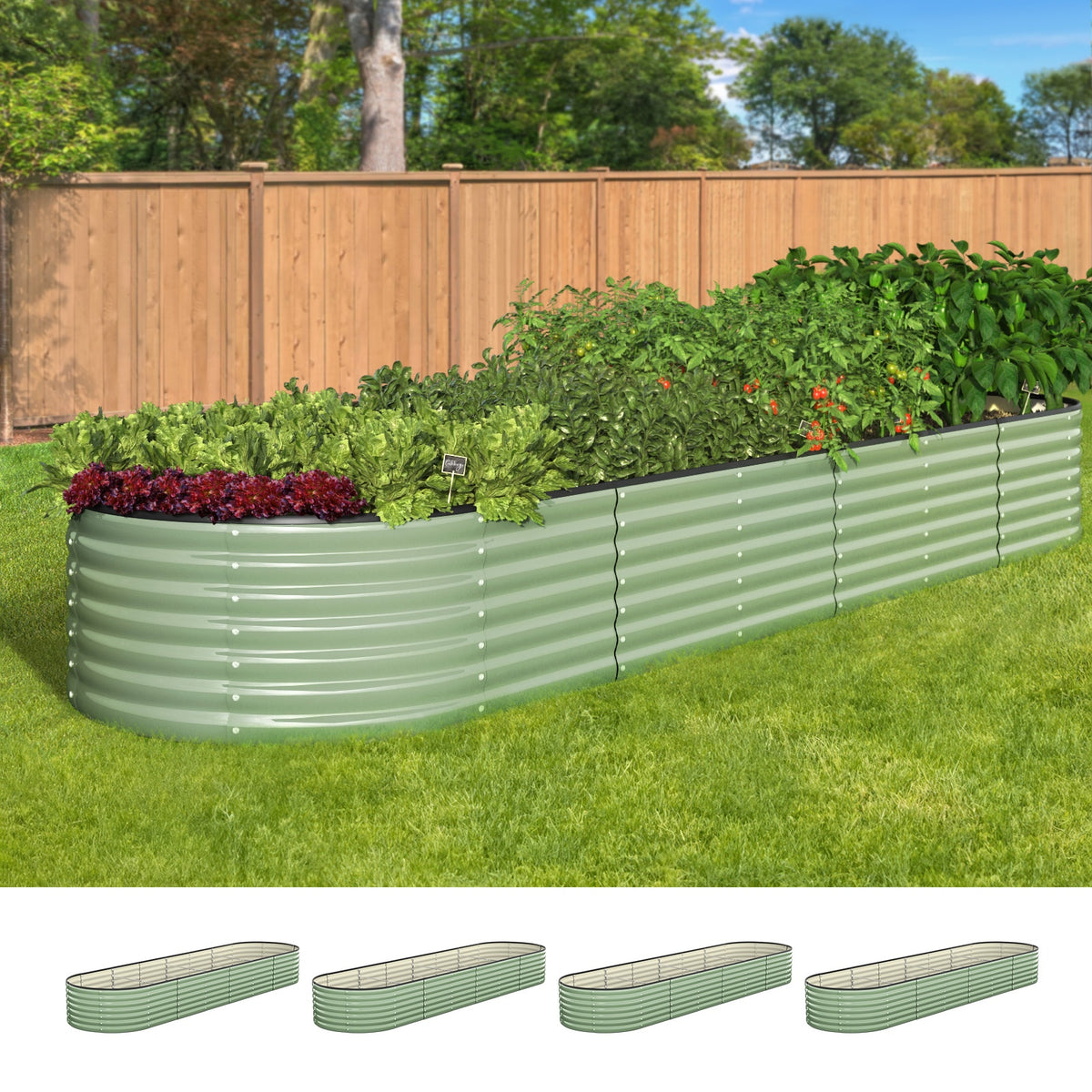 Livsip Garden Bed 320x80x56cm Planter Box Raised Container Green - Sunyee
