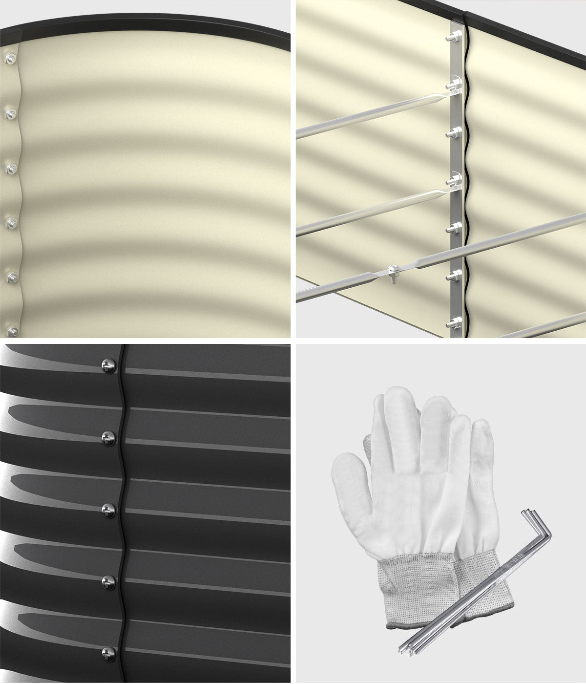 Livsip Raised Garden Bed Beds Kit Planter Oval Galvanised Steel 320cmX80cmX56cm - Sunyee