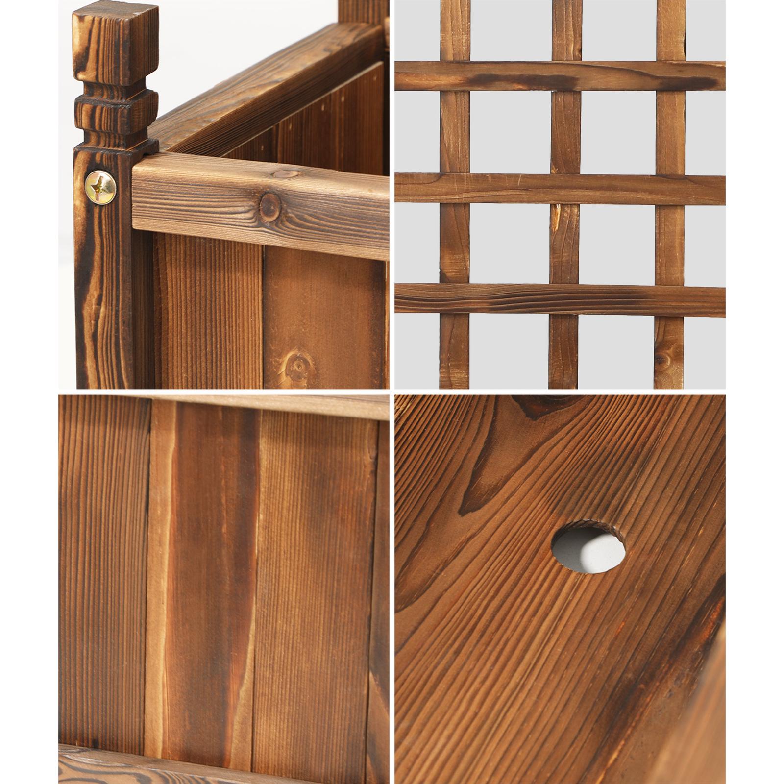 Livsip Raised Garden Bed Wooden Planter Box Vegetables Outdoor Planting 64x115cm - Sunyee