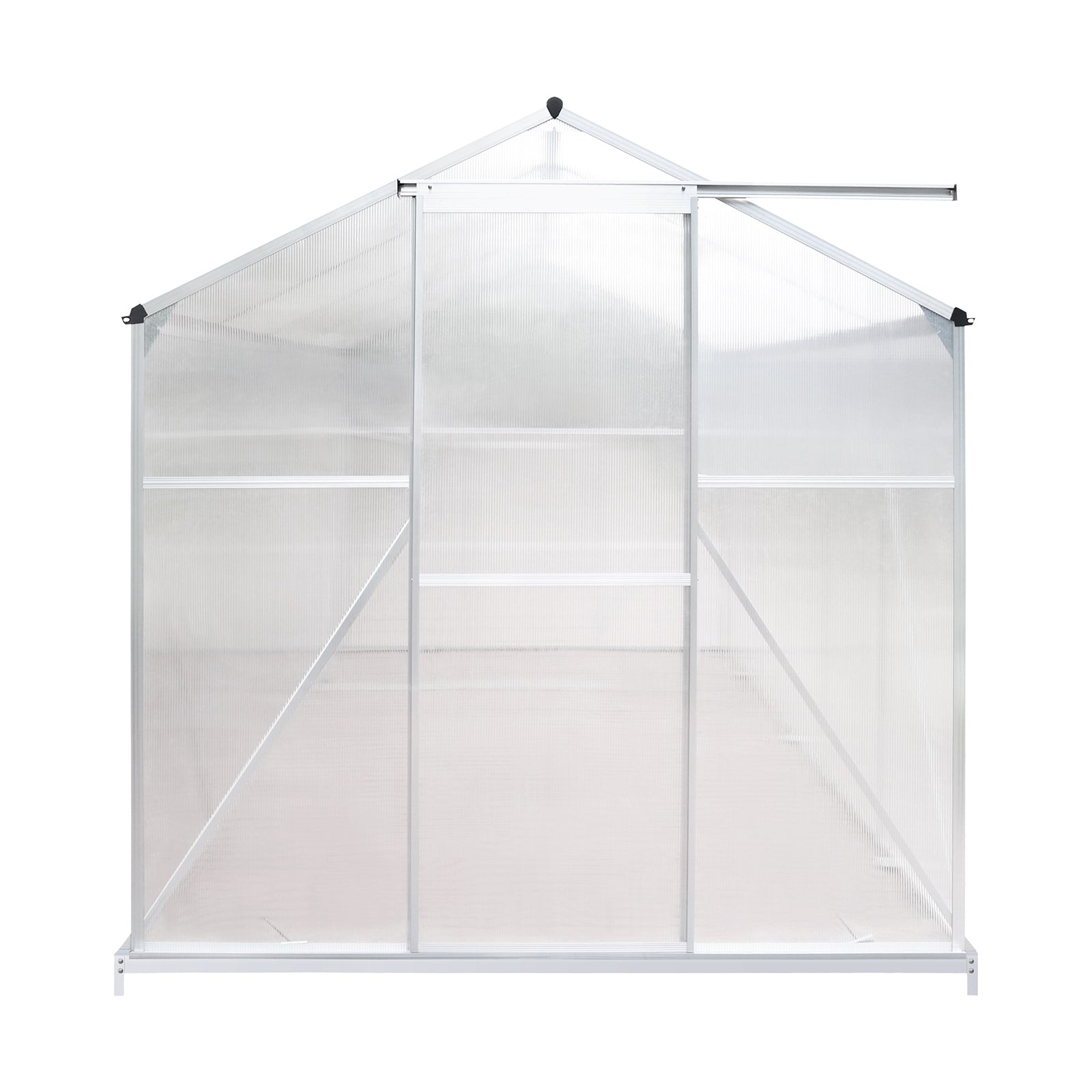Livsip Greenhouse Aluminium Green House Shed Base Polycarbonate Walk in 3.1x1.9M - Sunyee