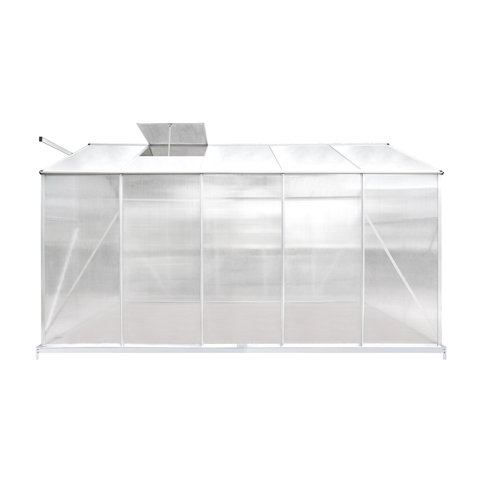 Livsip Greenhouse Aluminium Green House Shed Base Polycarbonate Walk in 3.1x1.9M - Sunyee