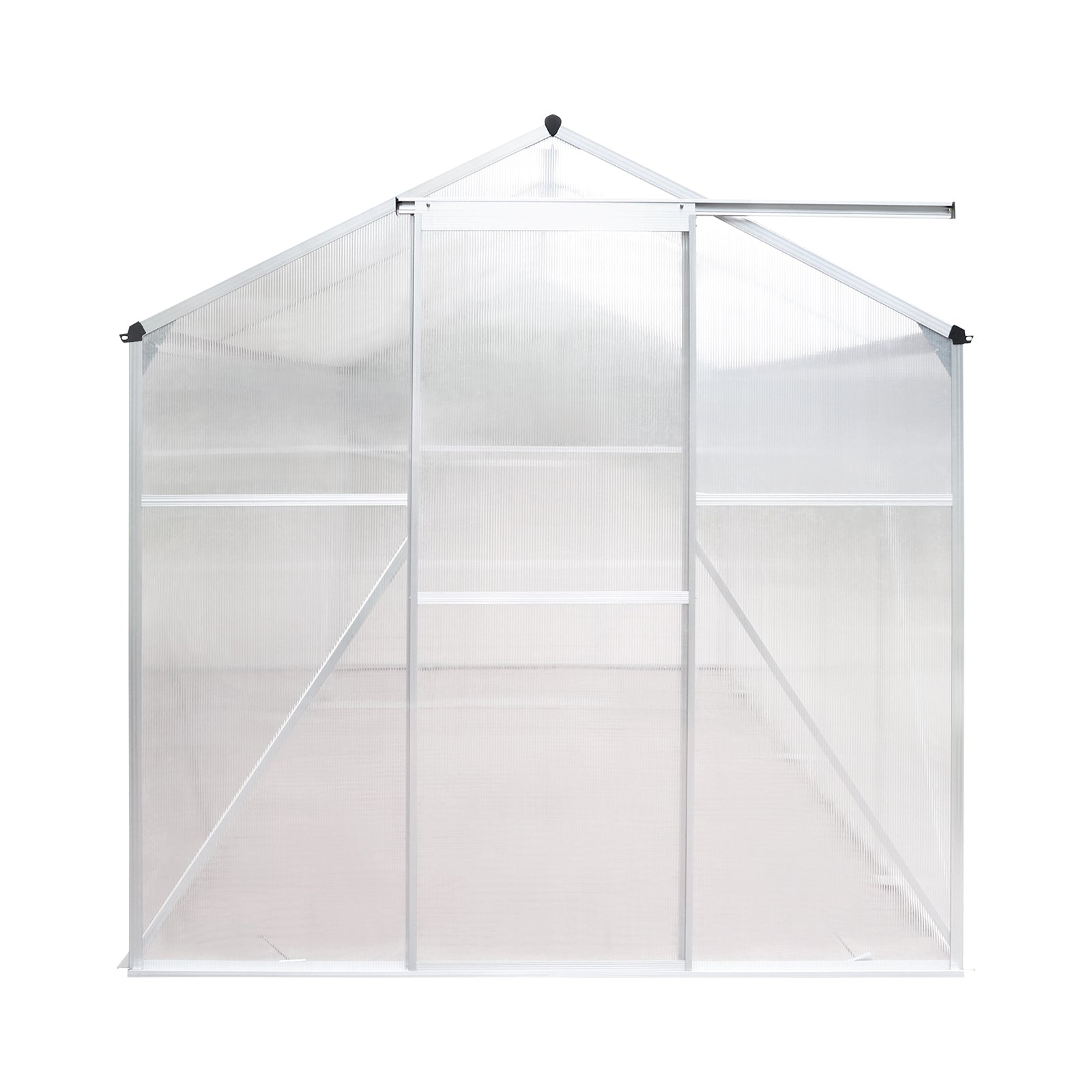 Livsip Greenhouse Aluminium Green House Shed Polycarbonate Walk in 1.9x1.9M - Sunyee