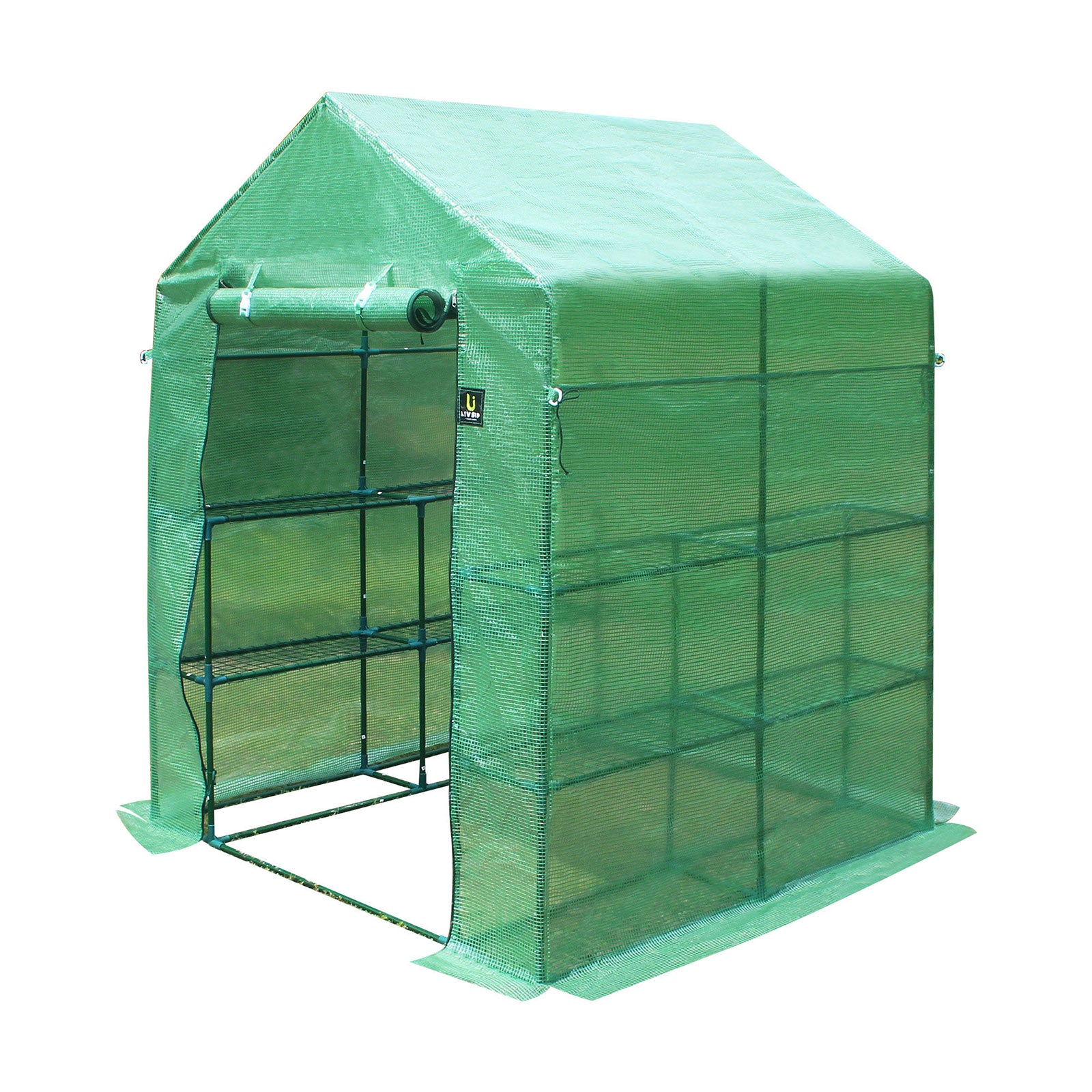 Livsip Greenhouse Walk in Tunnel Green House Garden Shed Storage Plant 1.4X1.4M - Sunyee