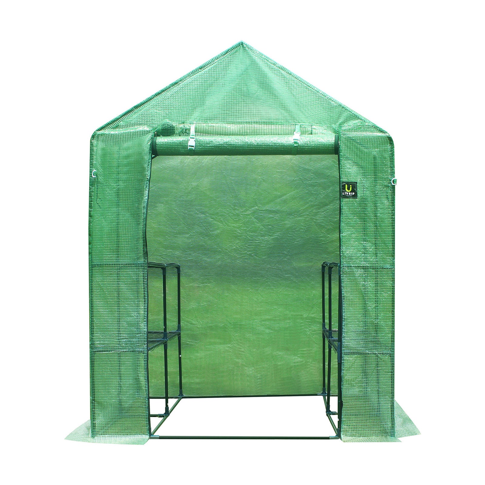 Livsip Greenhouse Walk in Tunnel Green House Garden Shed Storage Plant 1.4X1.4M - Sunyee