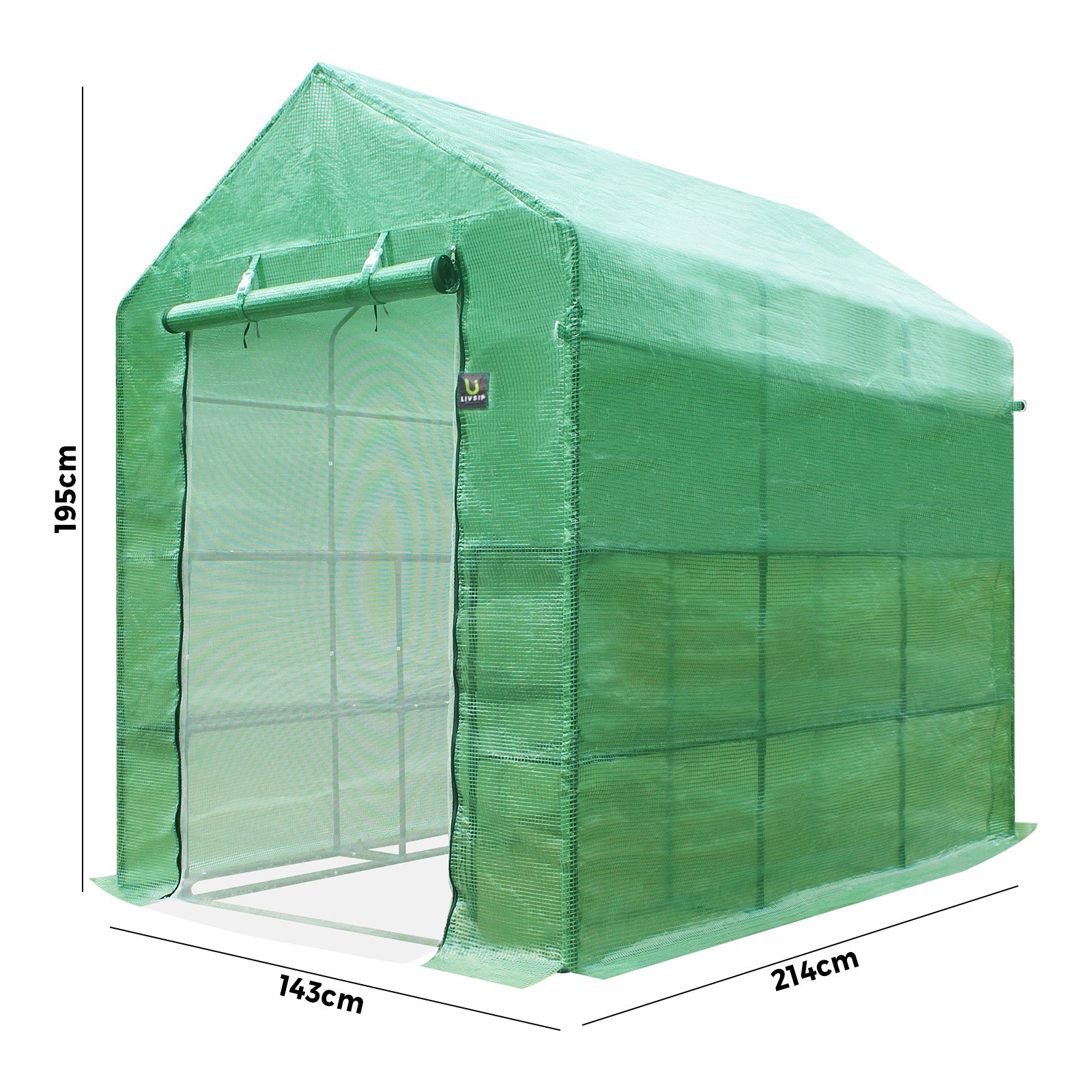 Livsip Greenhouse Walk in Tunnel Green House Garden Shed Storage Plant 2.1X1.4M - Sunyee