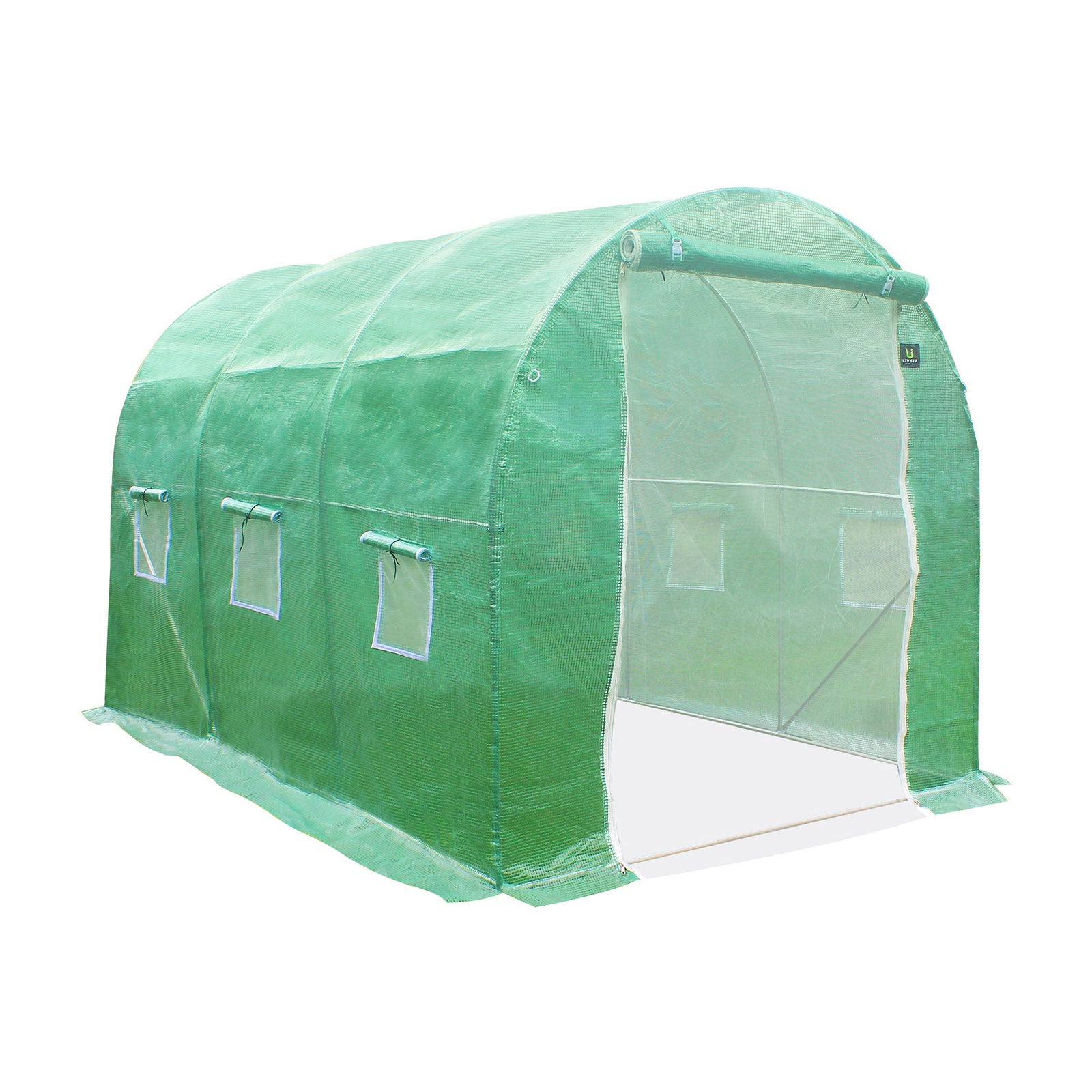 Livsip Greenhouse Walk in Garden Shed Green House 3X2X2M Plant Storage Lawn - Sunyee