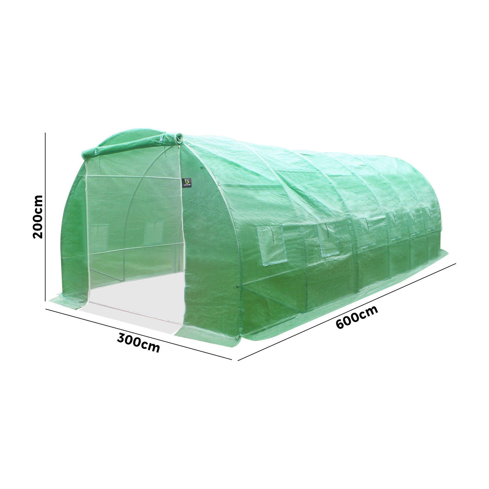 Livsip Greenhouse 6MX3M Walk in Green House Tunnel Plant Garden Shed Storage - Sunyee