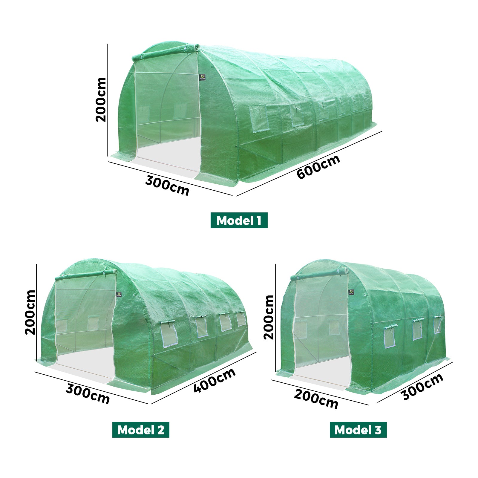 Livsip Greenhouse Garden Shed Tunnel Green House Walk in Storage Plant 6M/4M/3M - Sunyee
