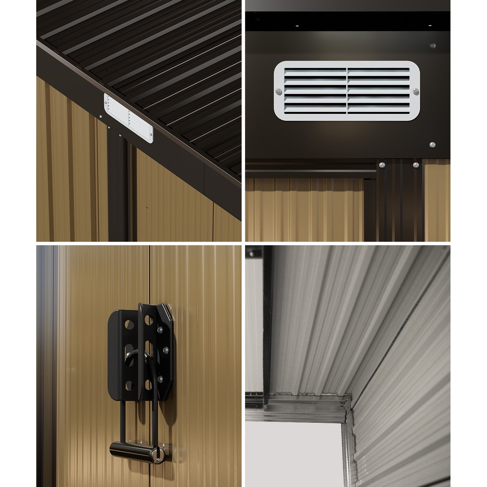 Livsip Garden Shed Outdoor Storage Sheds 2.38x1.31M Workshop Shelter With Base - Sunyee