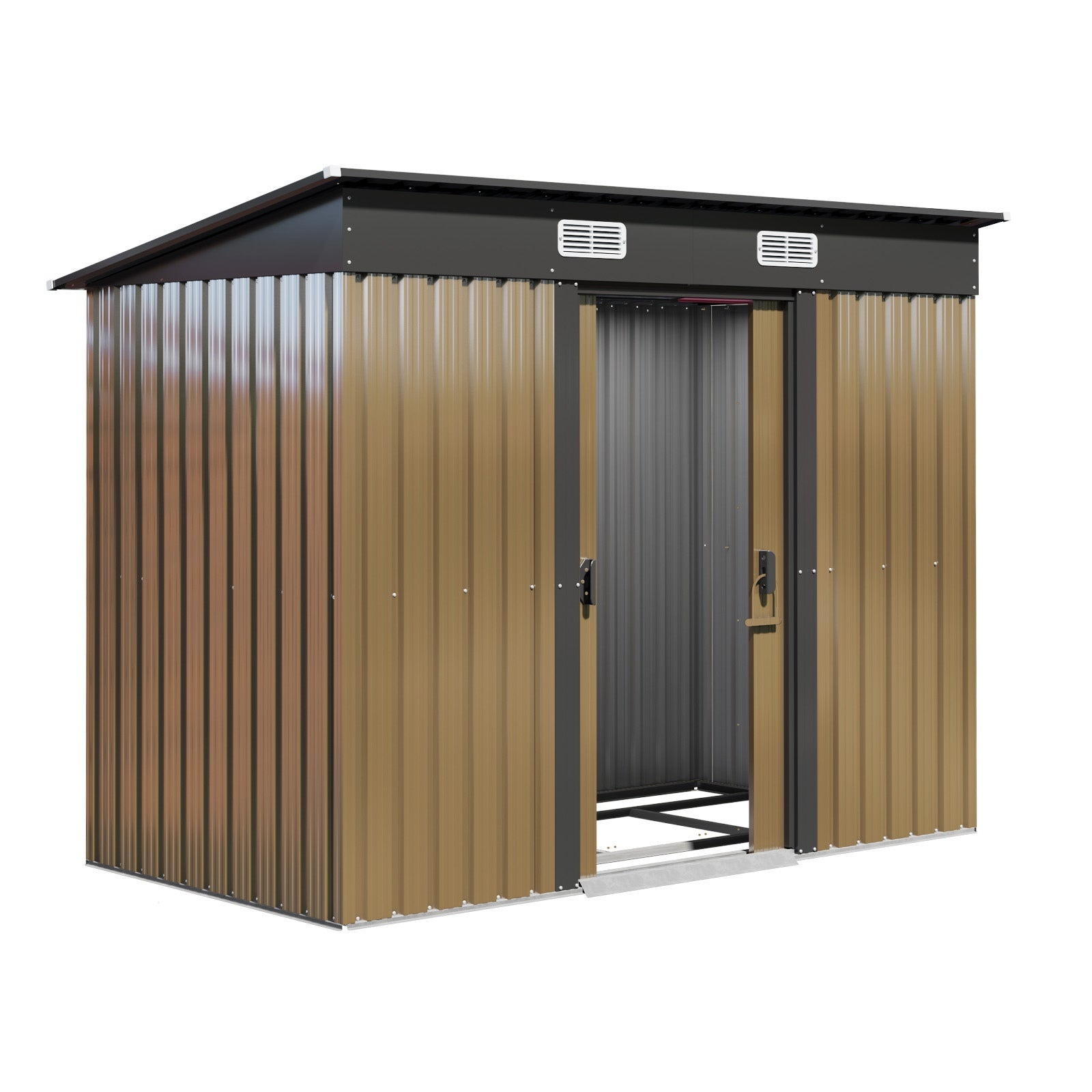 Livsip Garden Shed Outdoor Storage Sheds 2.38x1.31M Workshop Shelter With Base - Sunyee
