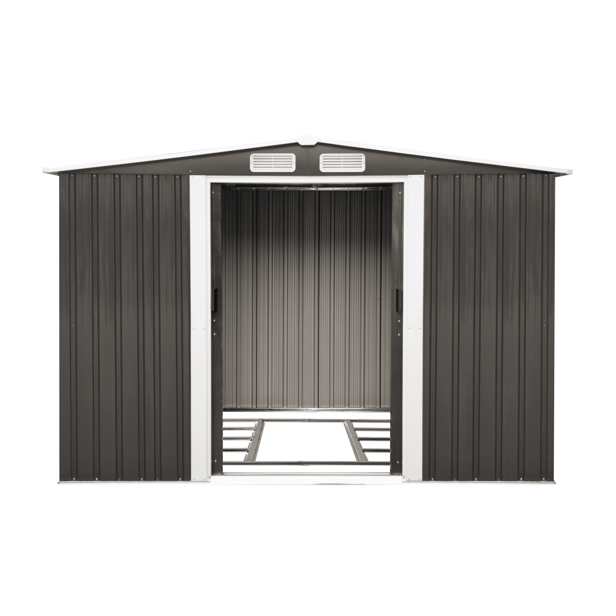 Livsip Garden Shed Outdoor Storage Sheds 2.57x2.05M Workshop Cabin Metal Base - Sunyee