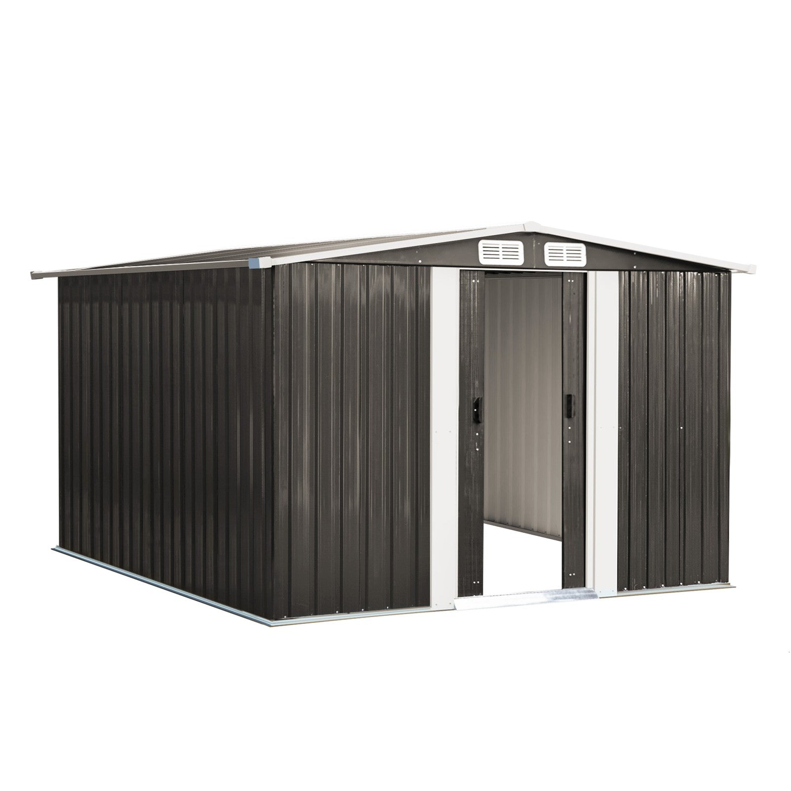 Livsip Garden Shed Outdoor Storage Sheds 2.57x2.05M Workshop Cabin Metal House - Sunyee