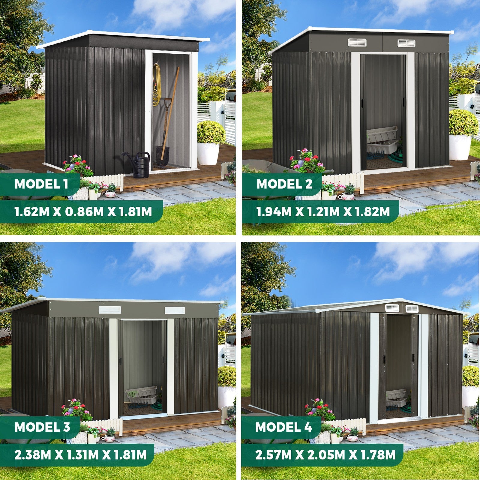 Livsip Garden Shed Sheds Outdoor Storage Workshop Cabin Garden Base Tool House - Sunyee