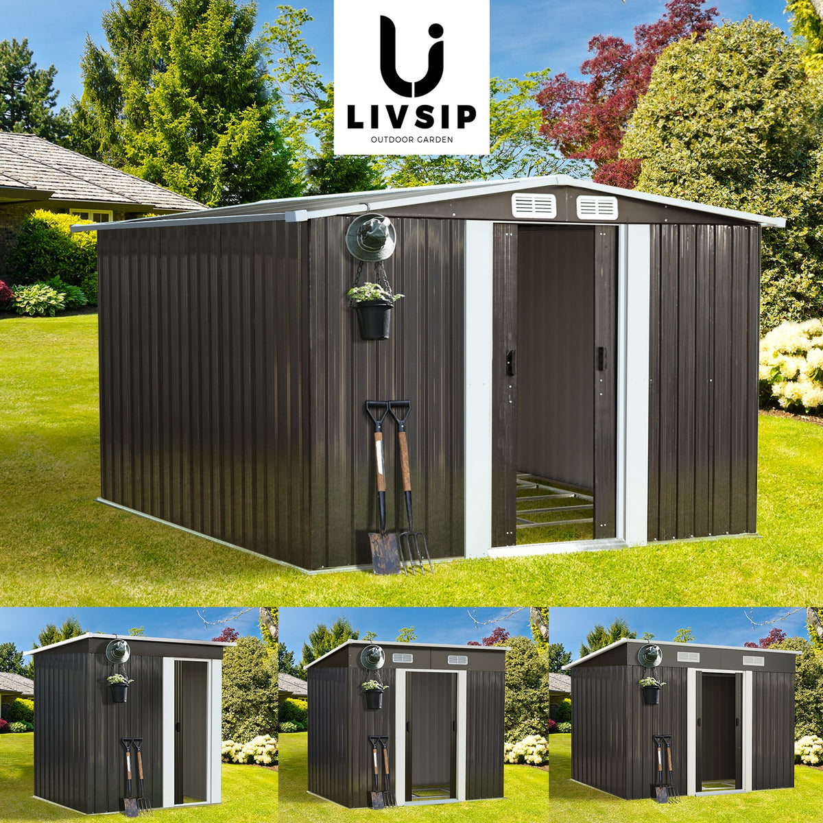 Livsip Garden Shed Sheds Outdoor Storage Workshop Cabin Garden Base Tool House - Sunyee