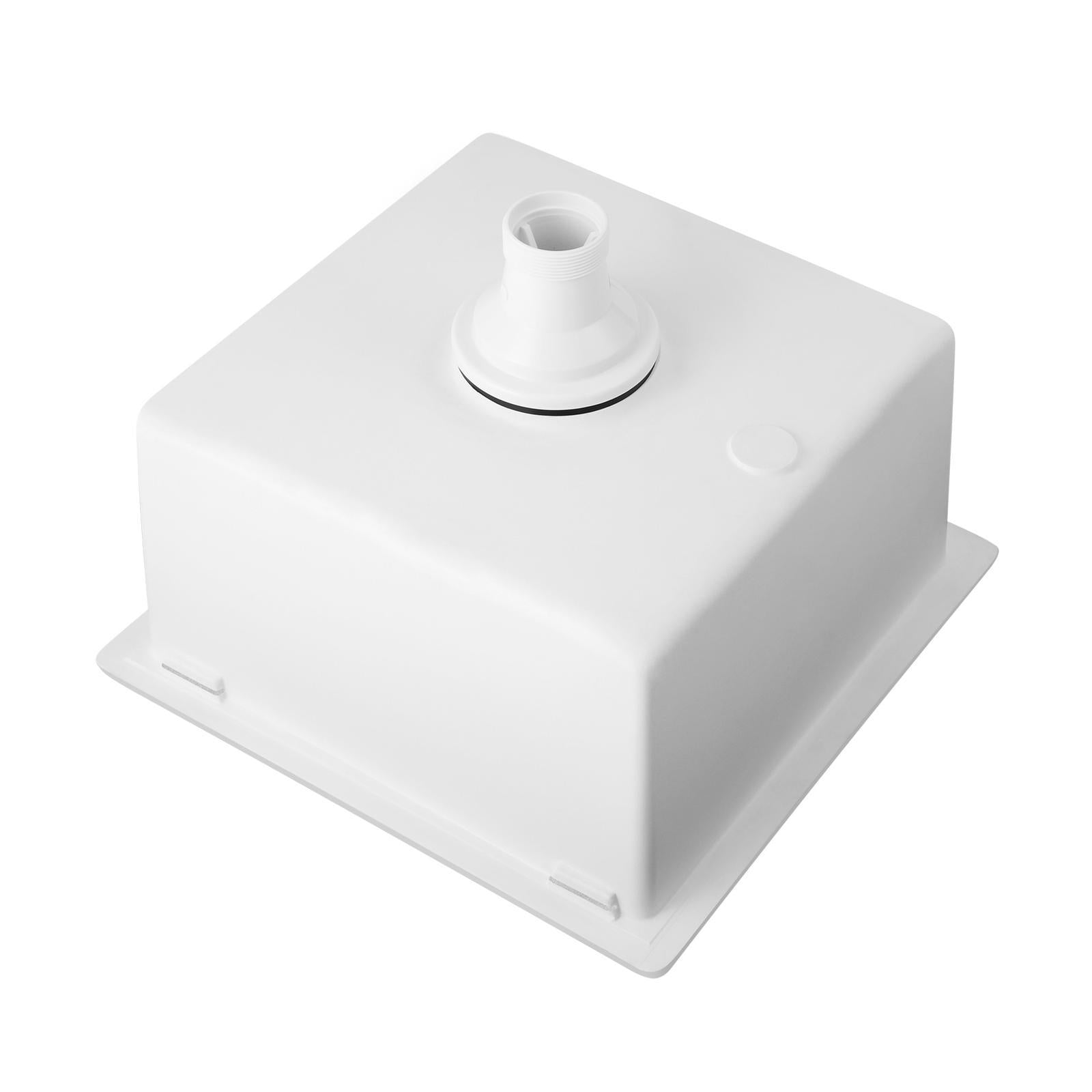 Welba Kitchen Sink 38x38cm Granite Stone Sink Laundry Basin Single Bowl White - Sunyee