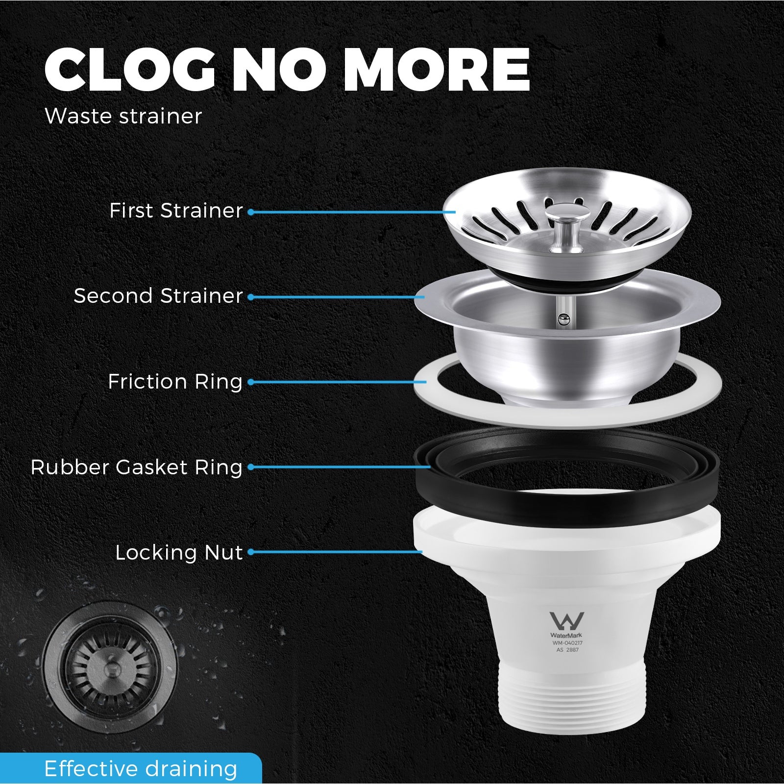 Welba Granite Stone Kitchen Bathroom Laundry Sink Under/Top Mount Single Bowl - Sunyee