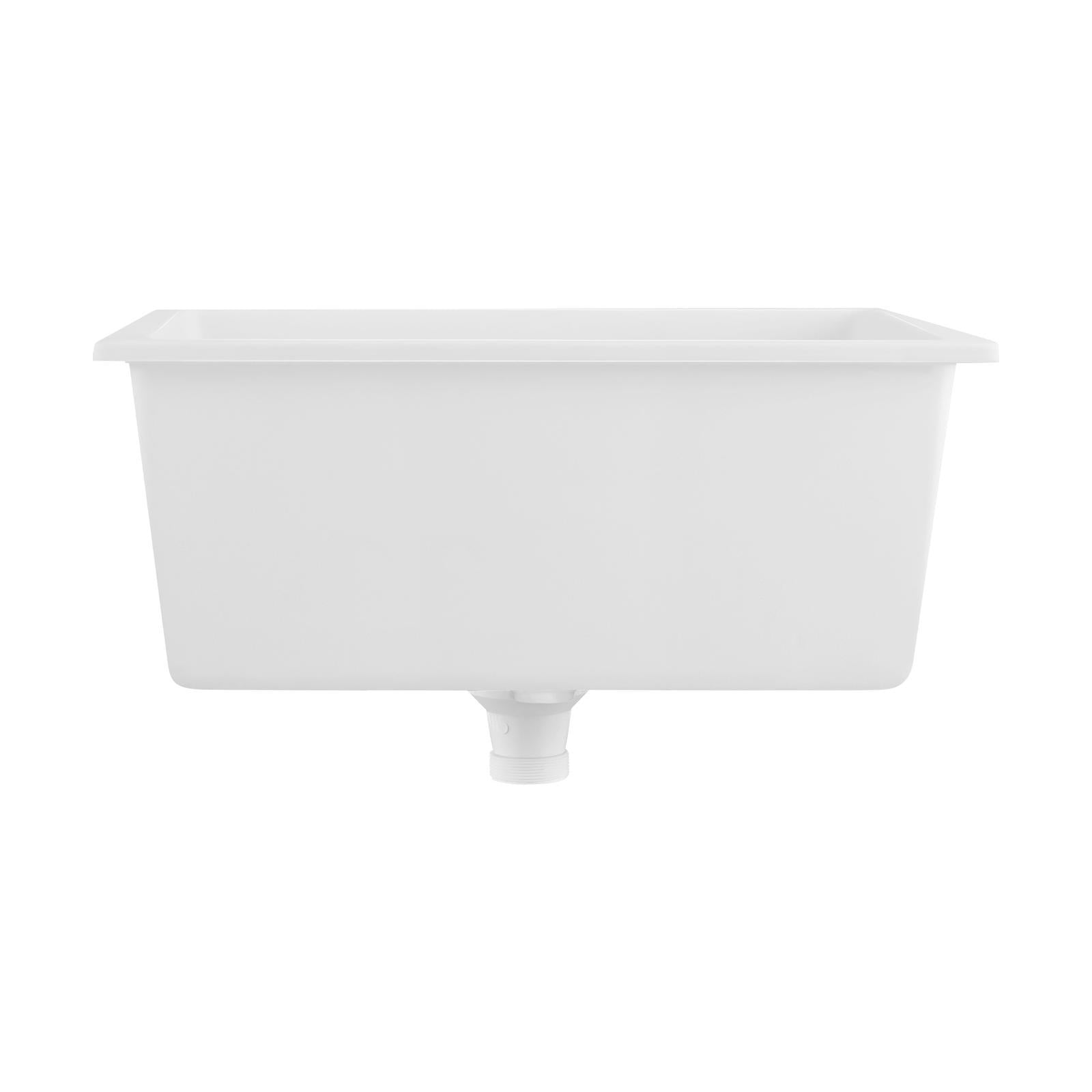 Welba Kitchen Sink 70x45cm Granite Stone Sink Laundry Basin Single Bowl White - Sunyee