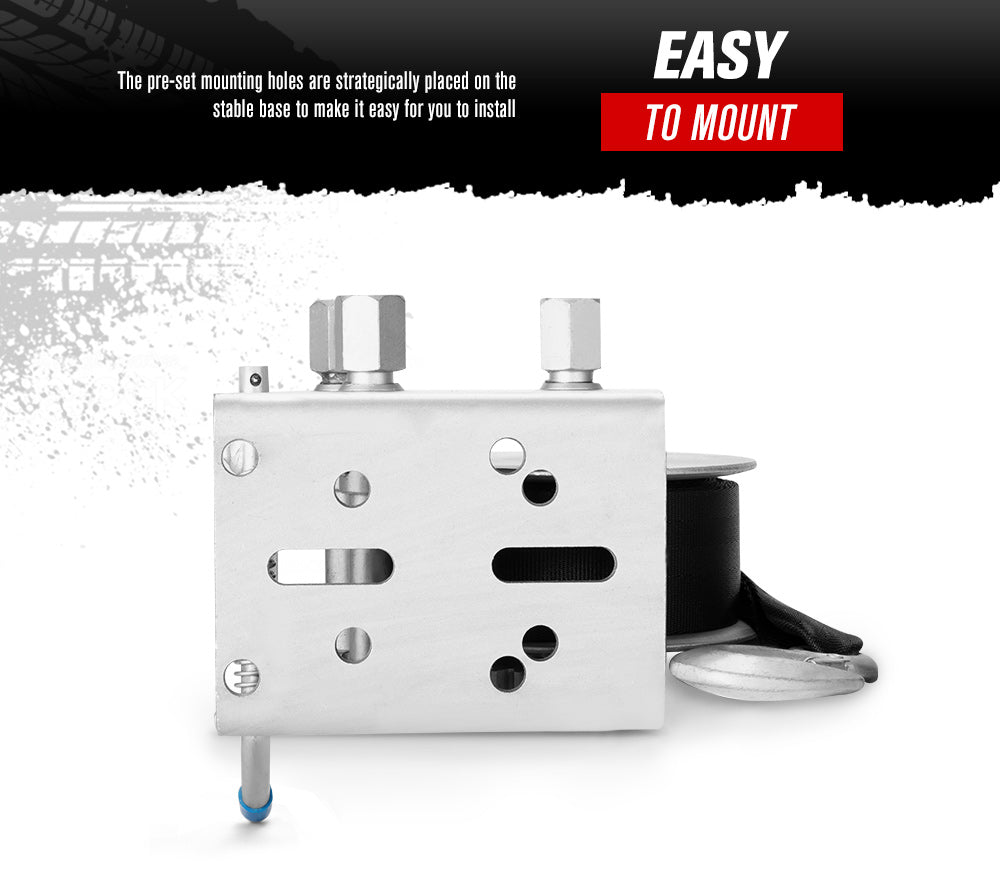 3000KG/6615LBS Hand Winch 3 Speed Dyneema Webbing Strap Boat Car Marine 4WD 8M - Sunyee