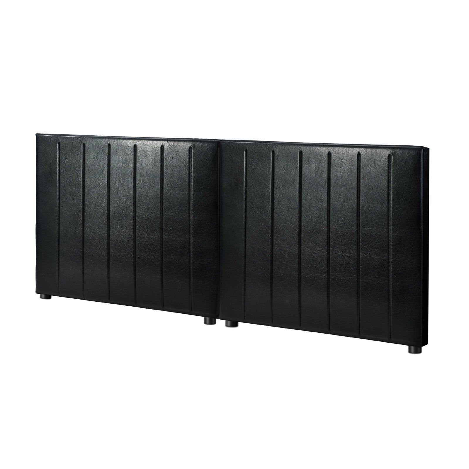 Oikiture Bed Frame Headboard Double Queen King Size Head Bedhead Black Leather - Sunyee