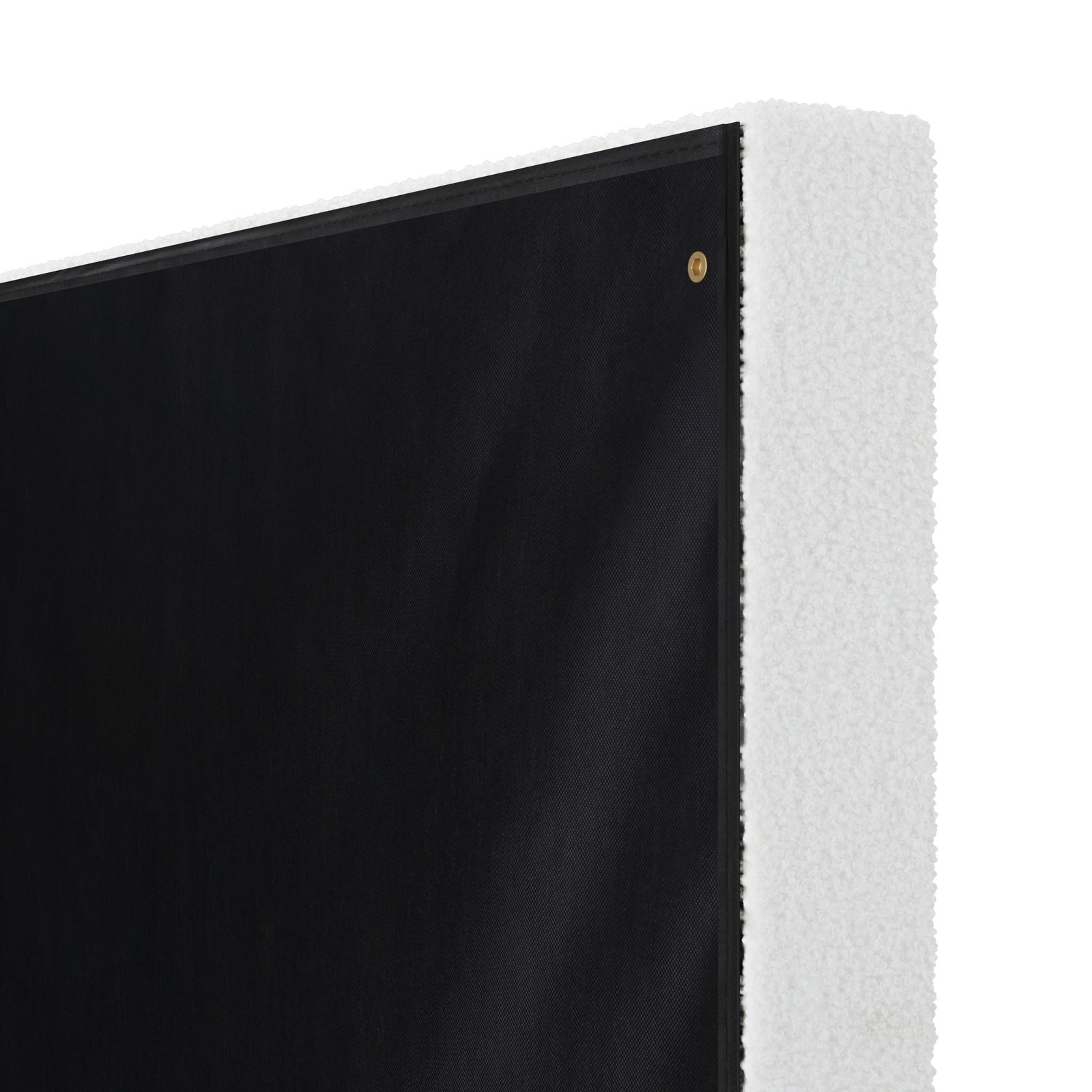 Oikiture Bed Frame Headboard King Single Size Head Bedhead White Boucle - Sunyee