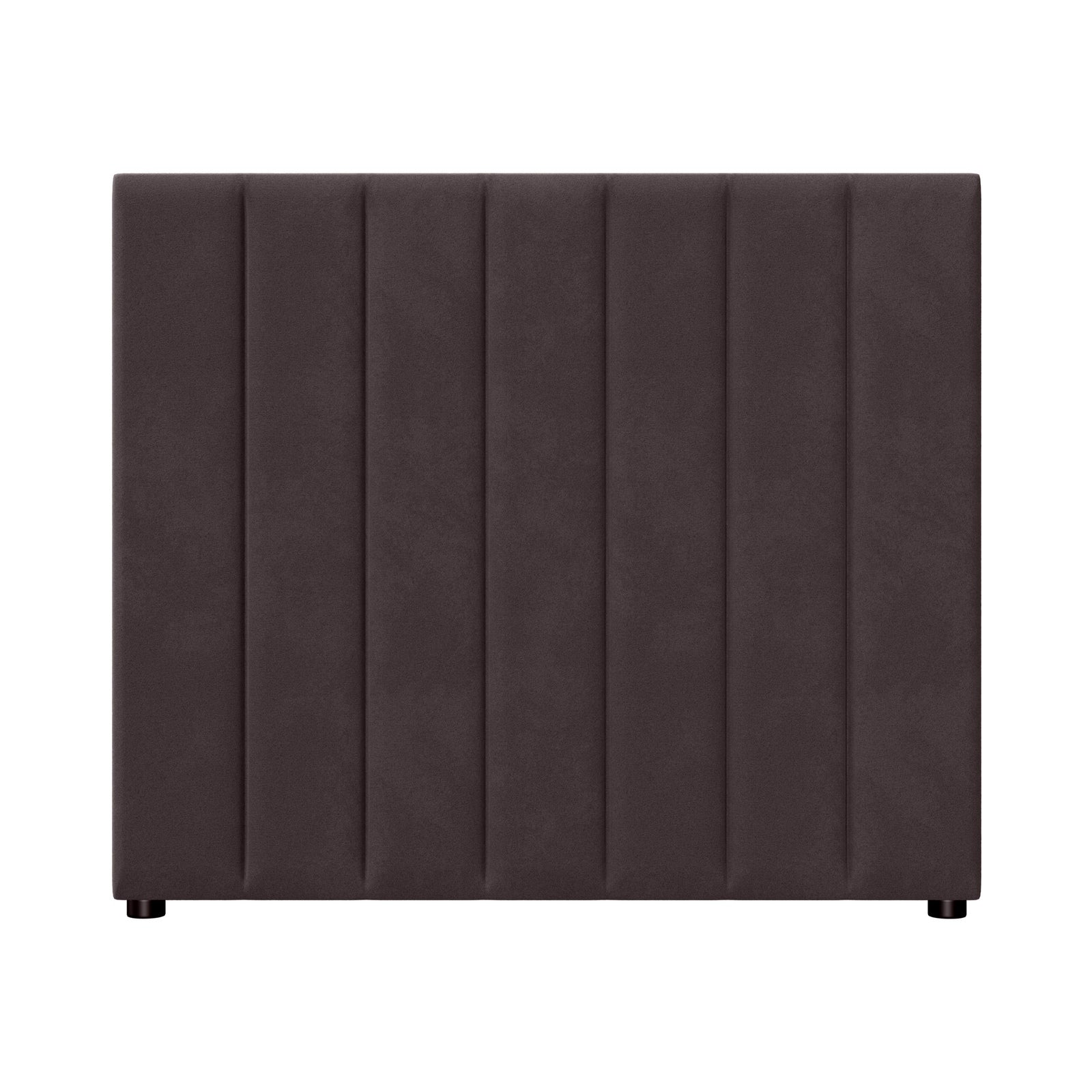 Oikiture Bed Frame Headboard King Single Size Head Bedhead Brown Velvet - Sunyee