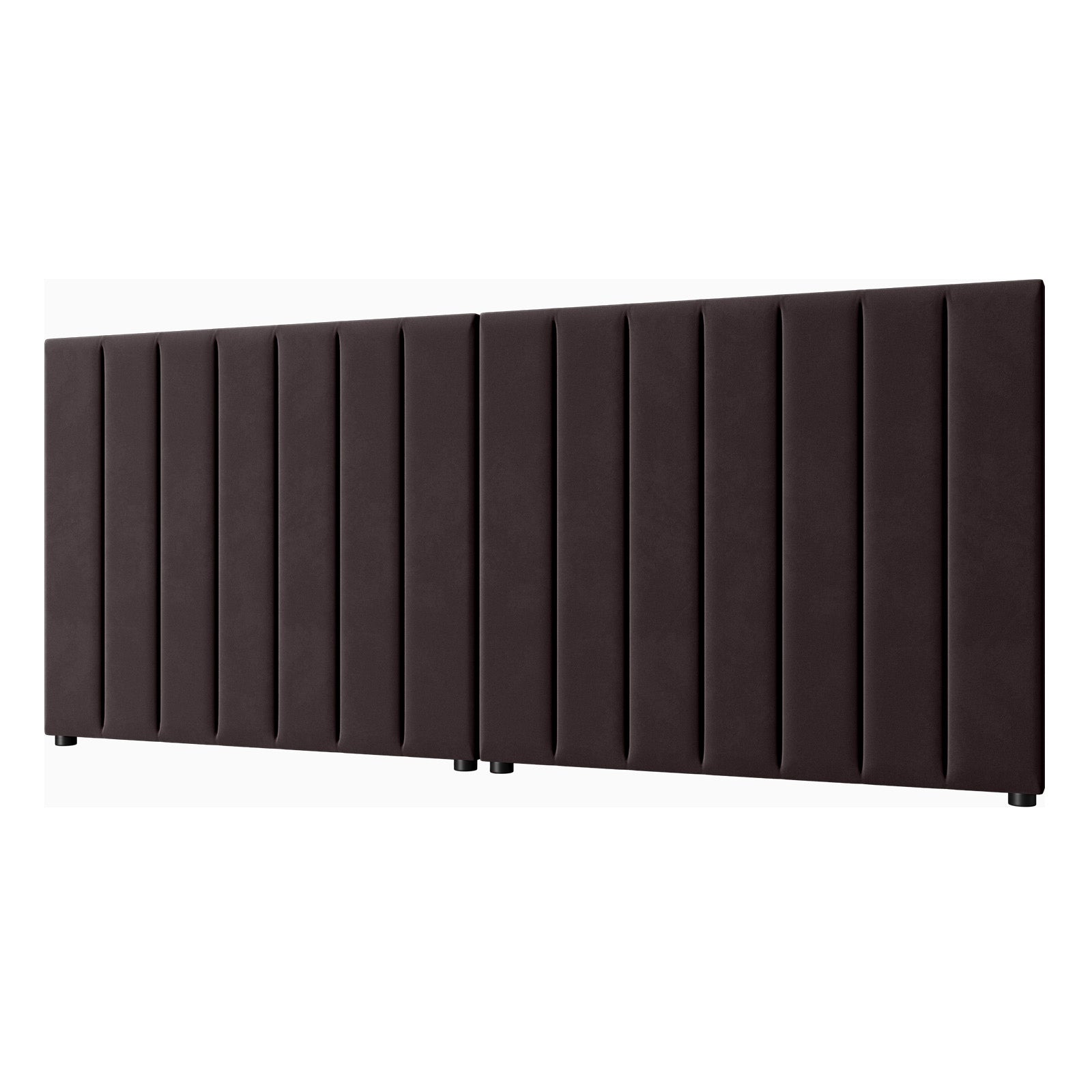 Oikiture Bed Frame Headboard Double Queen King Size Head Bedhead Brown Velvet - Sunyee