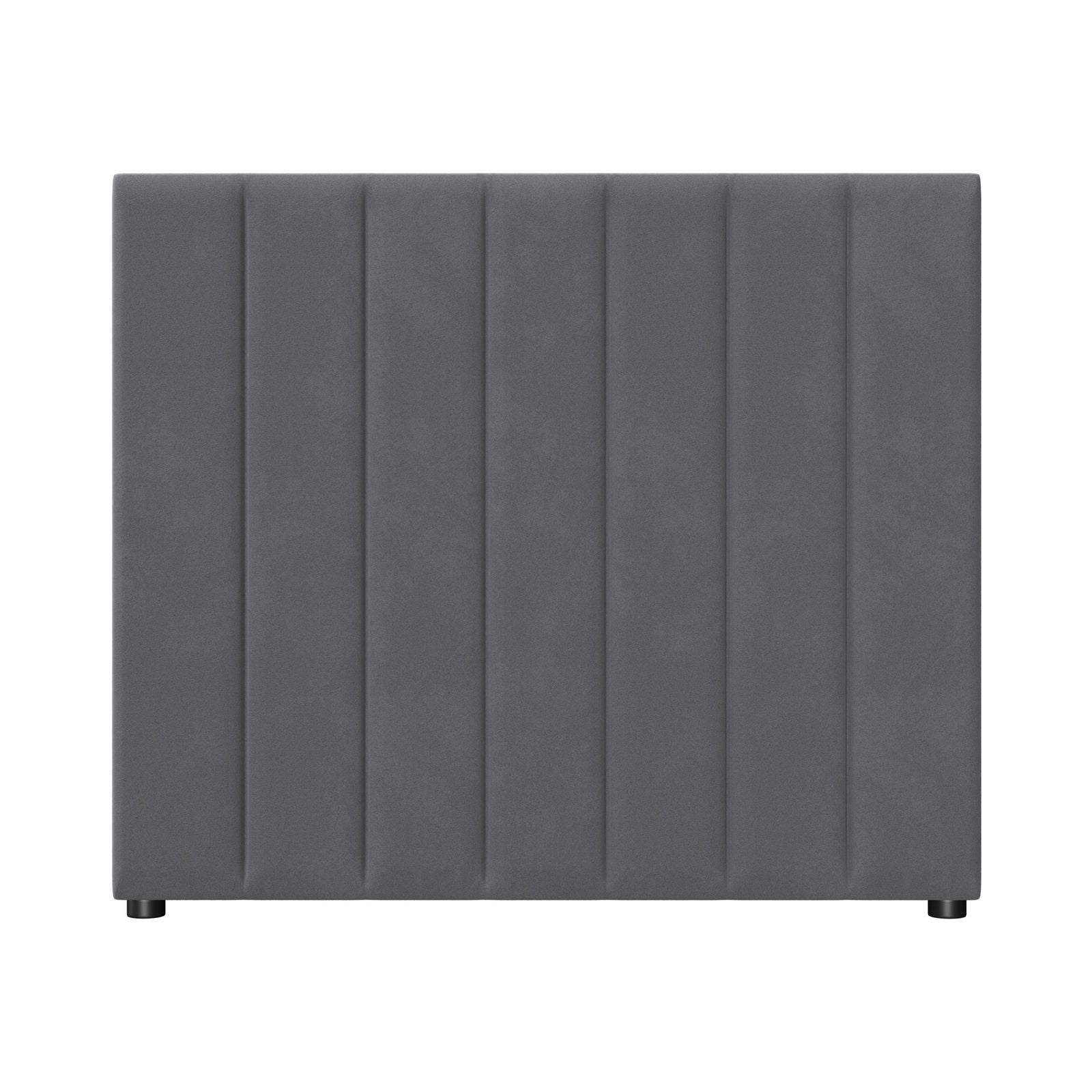 Oikiture Headboard Queen Double King Single Bedhead Velvet Fabric Grey - Sunyee