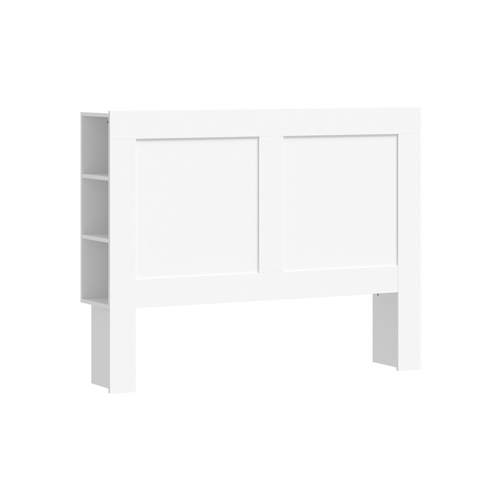 Oikiture Headboard Bed Head Double Size Bedhead with Storage Shelves White - Sunyee