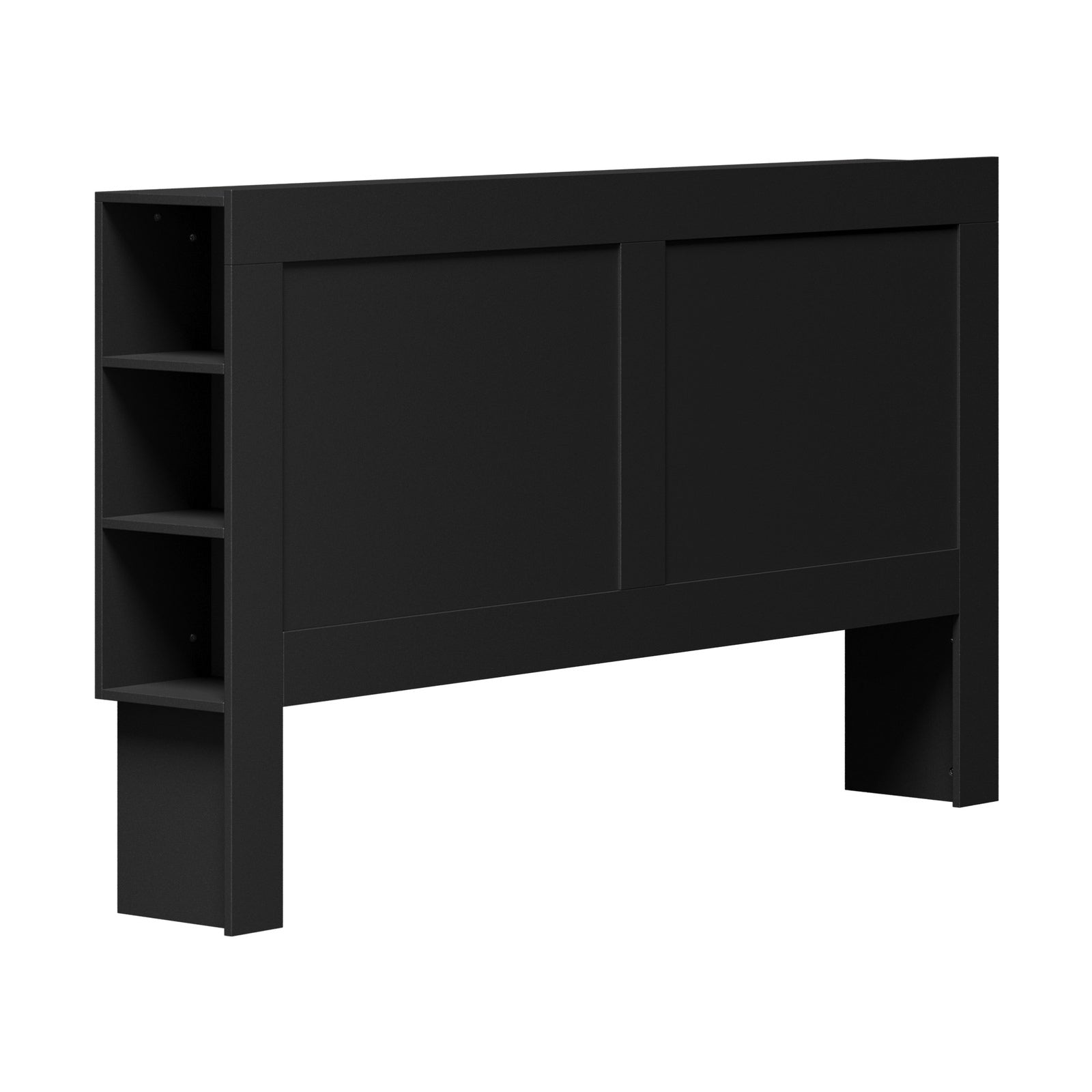 Oikiture Headboard Bed Head King Size Bedhead with Storage Shelves Black - Sunyee