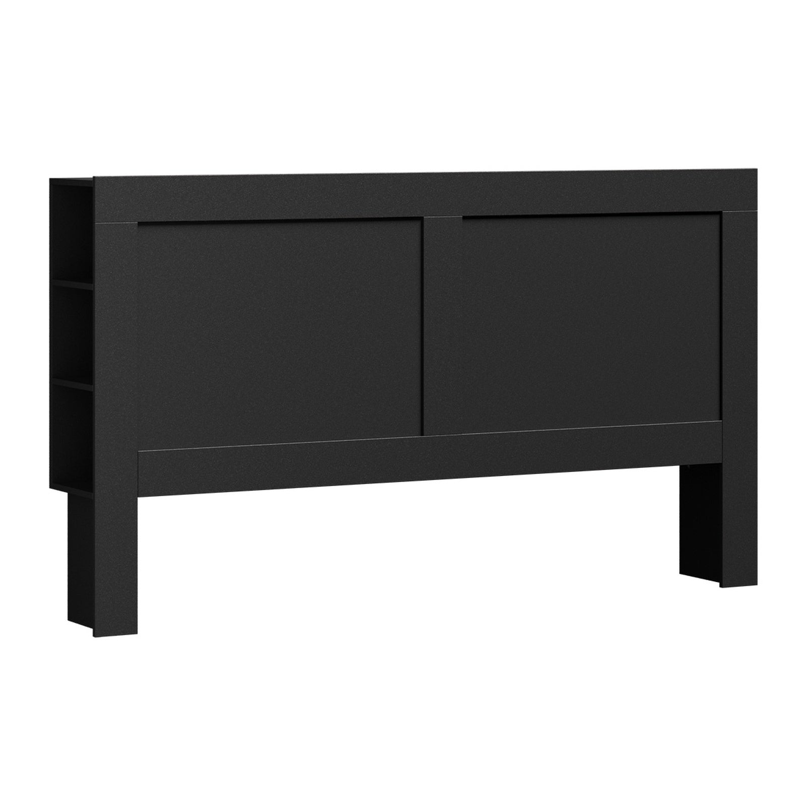 Oikiture Headboard Bed Head King Size Bedhead with Storage Shelves Black - Sunyee