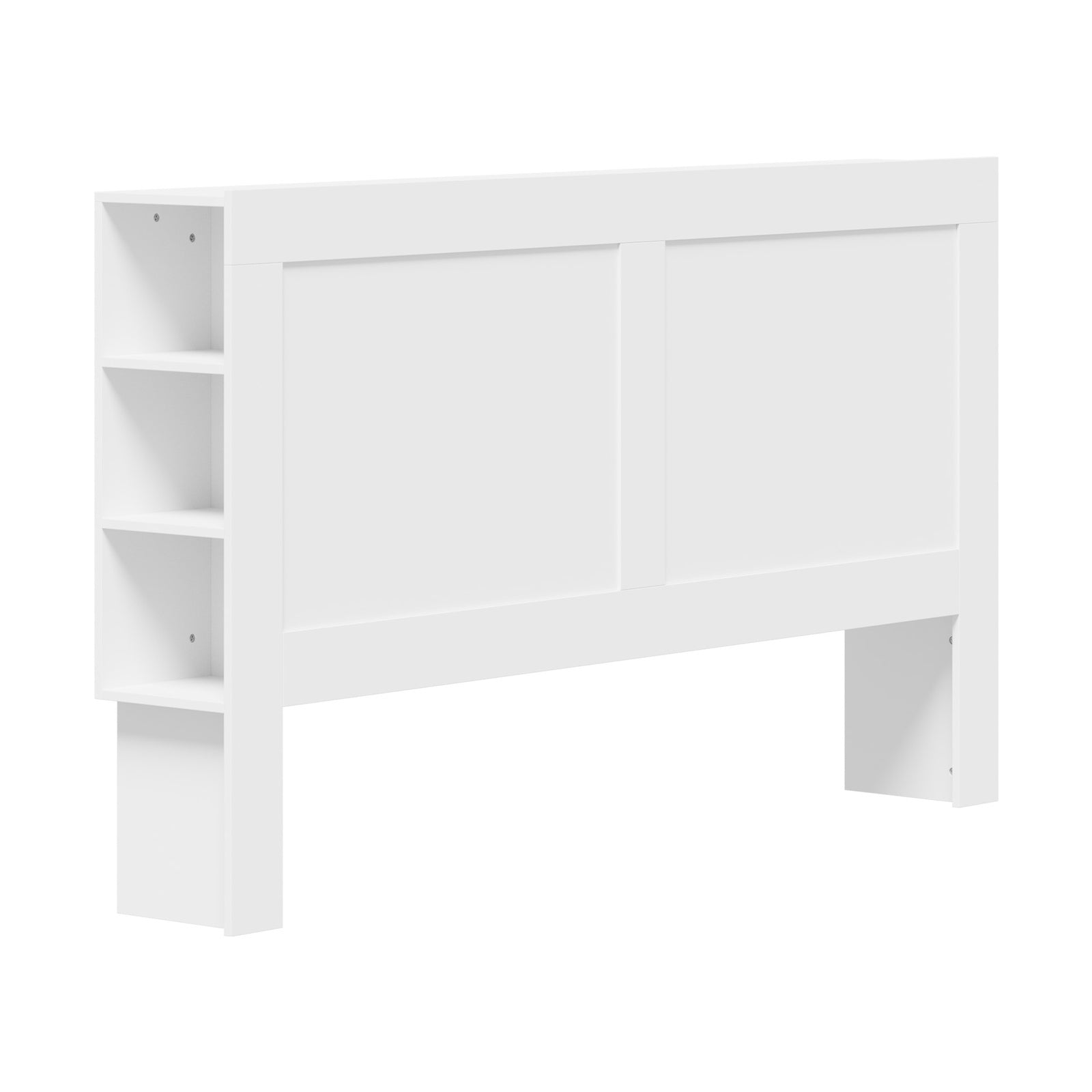 Oikiture Headboard Bed Head King Size Bedhead with Storage Shelves White - Sunyee