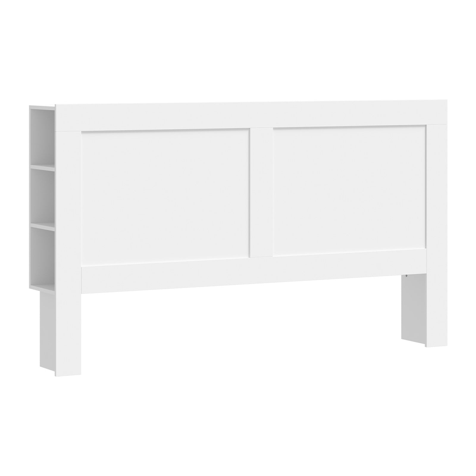 Oikiture Headboard Bed Head King Size Bedhead with Storage Shelves White - Sunyee