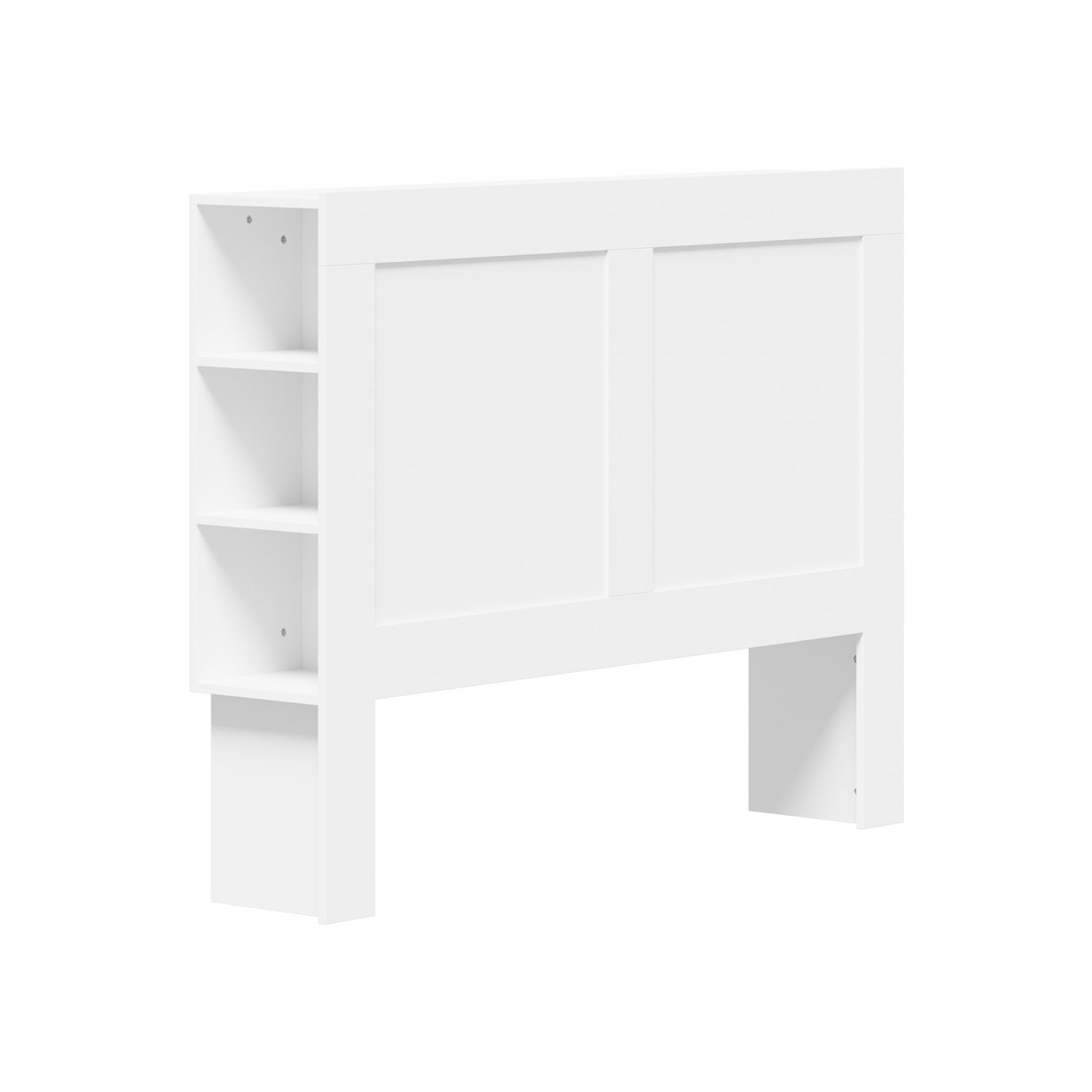 Oikiture Headboard Bed Head Queen Size Bedhead with Storage Shelves White - Sunyee
