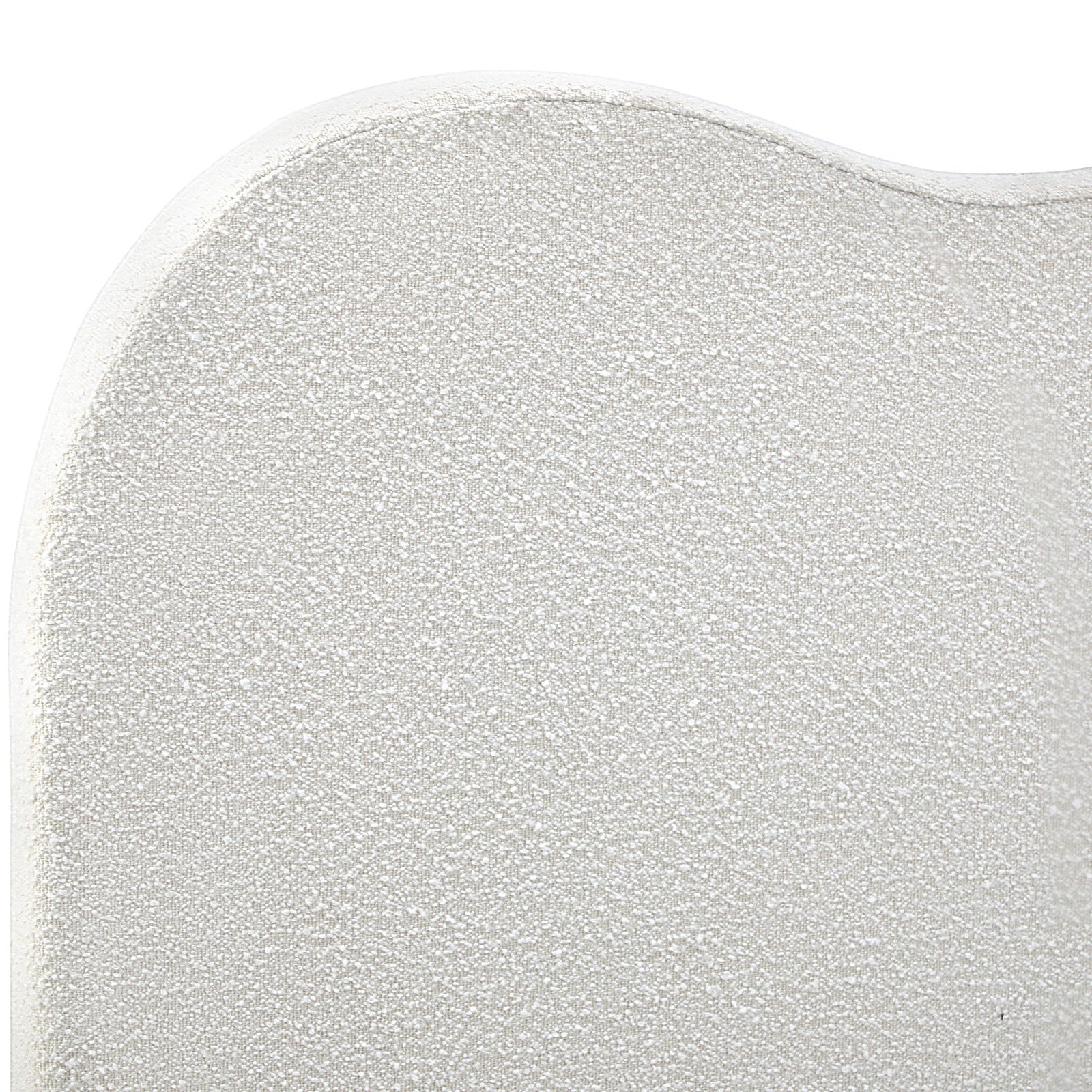 Oikiture Bed Head Double Size Headboard Bedhead Boucle Fabric White - Sunyee