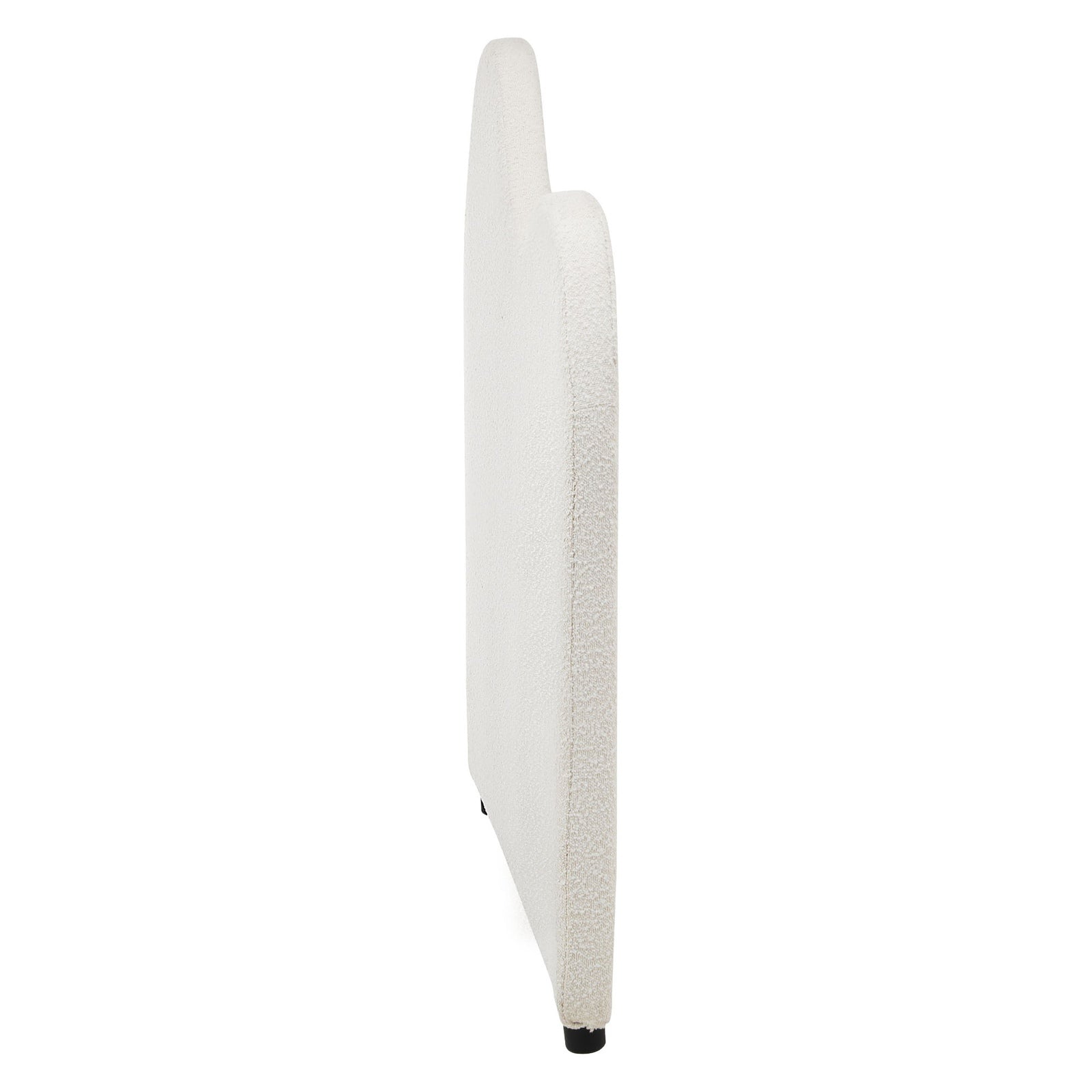 Oikiture Bed Head Double Size Headboard Bedhead Boucle Fabric White - Sunyee