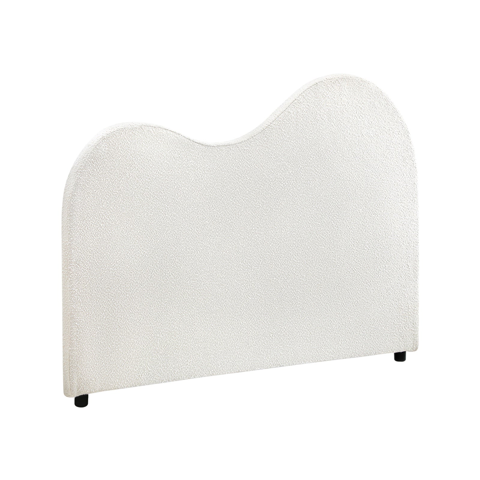 Oikiture Bed Head King Size Headboard Bedhead Boucle Fabric White - Sunyee