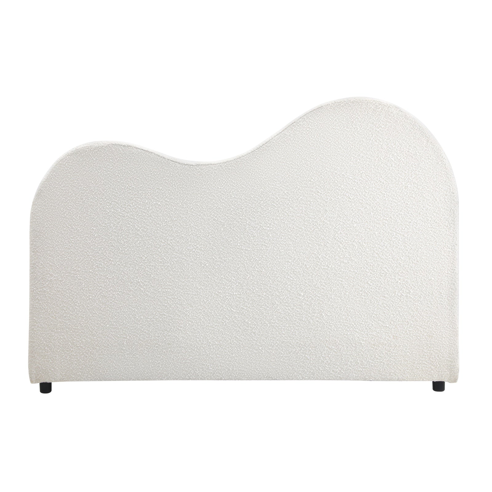 Oikiture Bed Head King Size Headboard Bedhead Boucle Fabric White - Sunyee