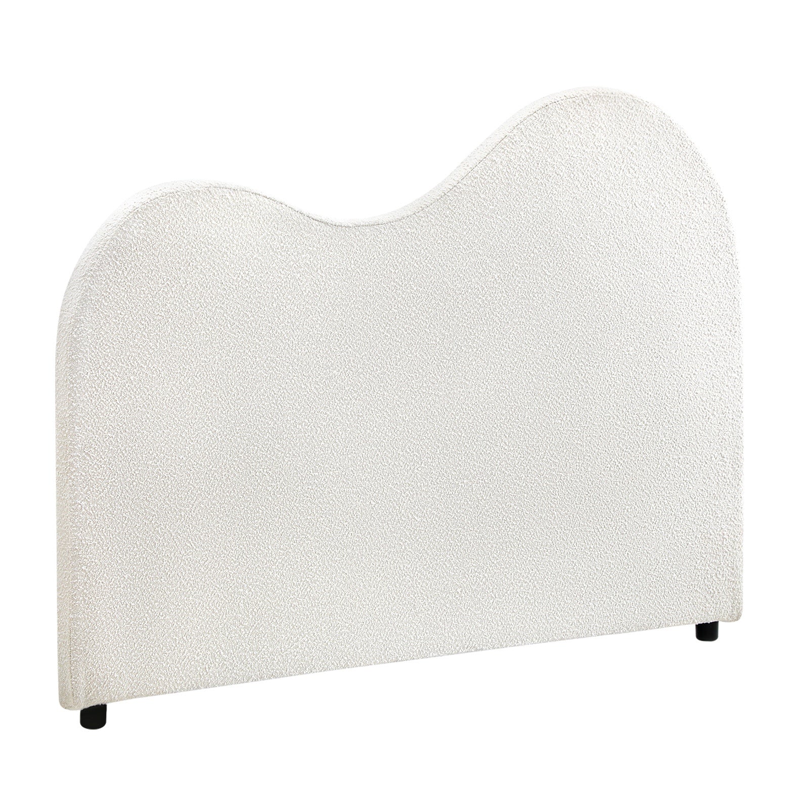 Oikiture Bed Head King Size Headboard Bedhead Boucle Fabric White - Sunyee