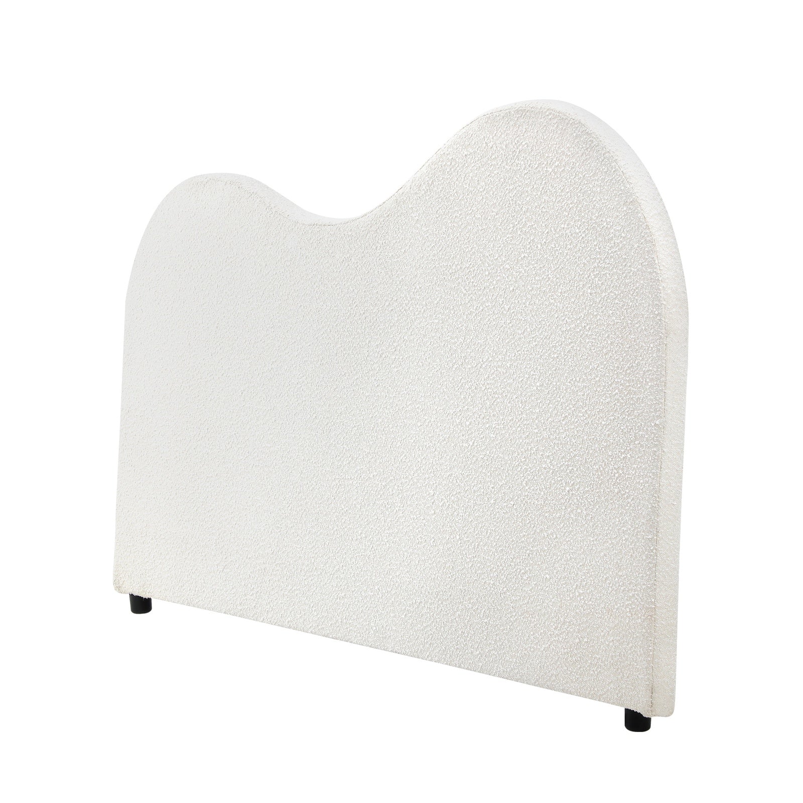 Oikiture Bed Head Queen Size Headboard Bedhead Boucle Fabric White - Sunyee